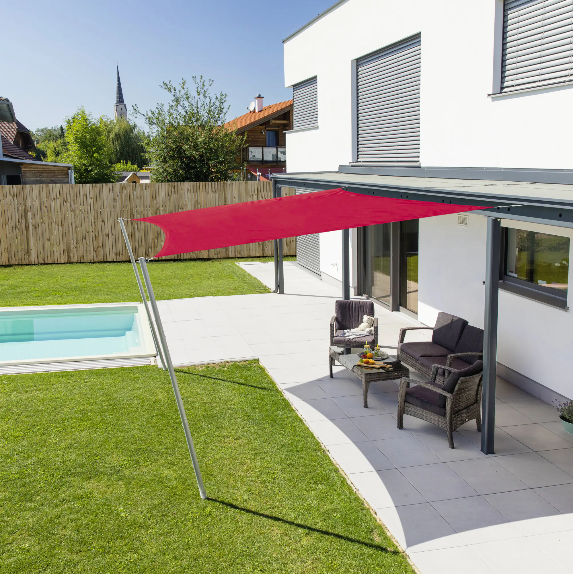 Windhager Sonnensegel Cannes brick 3 x 3 m