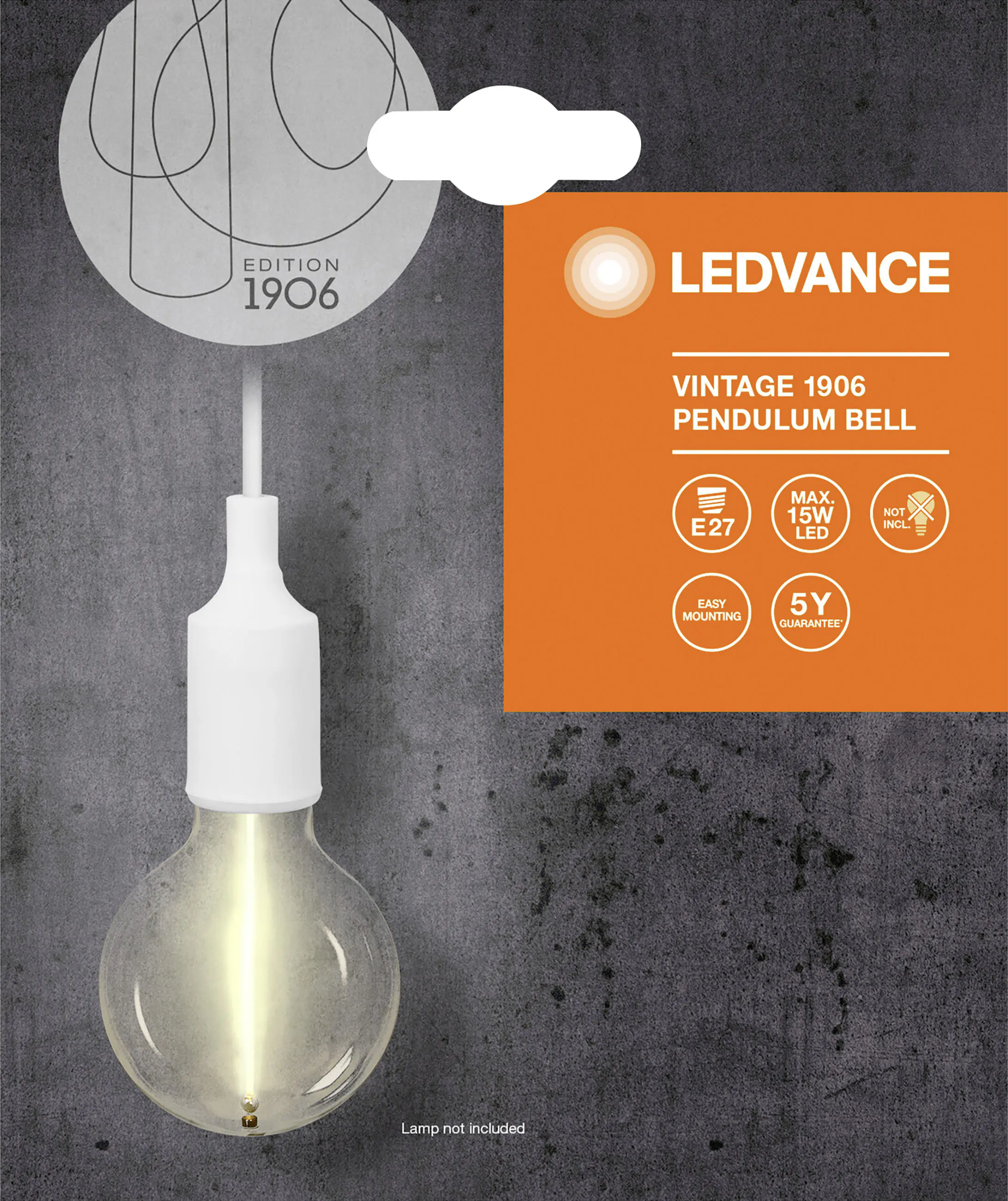 Ledvance Pendelleuchte weiß Pendulum E27 117,5 cm