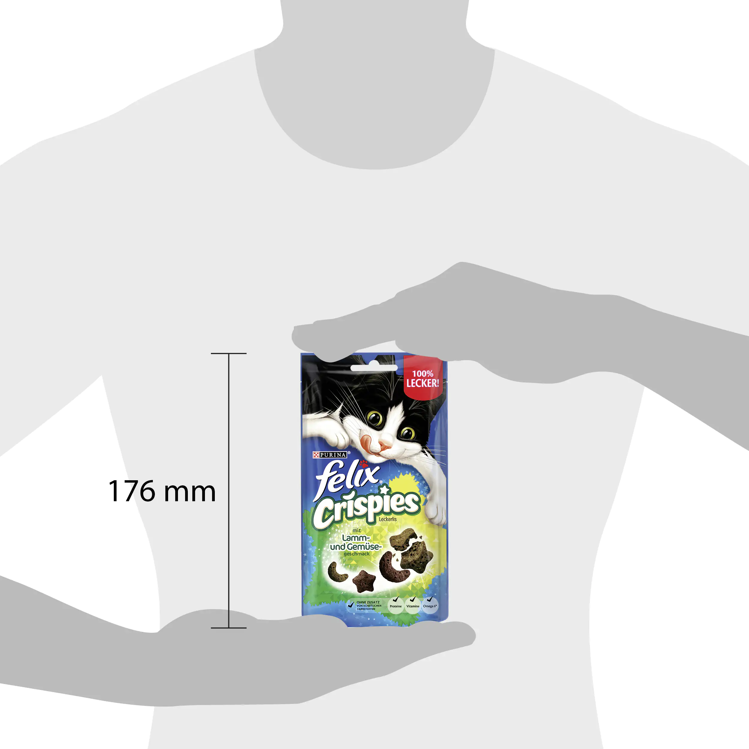 Felix Crispies Katzensnack Fleisch und Gemüse 45g