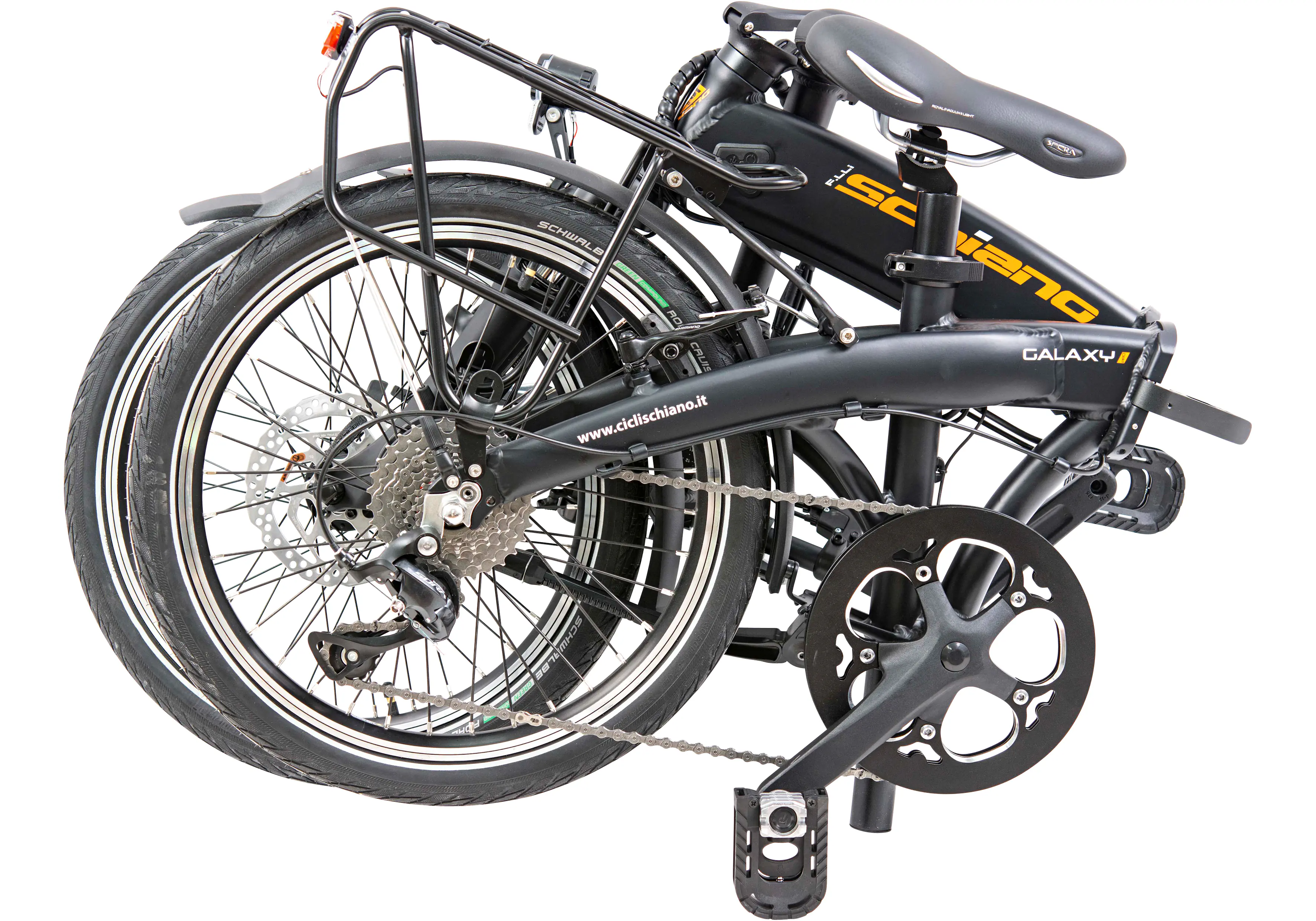 Schiano Galaxy E-Bike Faltrad 20 Zoll 8-Gang 360 Wh schwarz