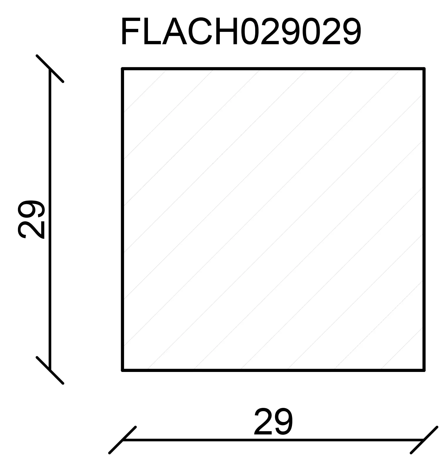 FN Neuhofer Flachleiste 95 cm 29 x 29 mm Buche