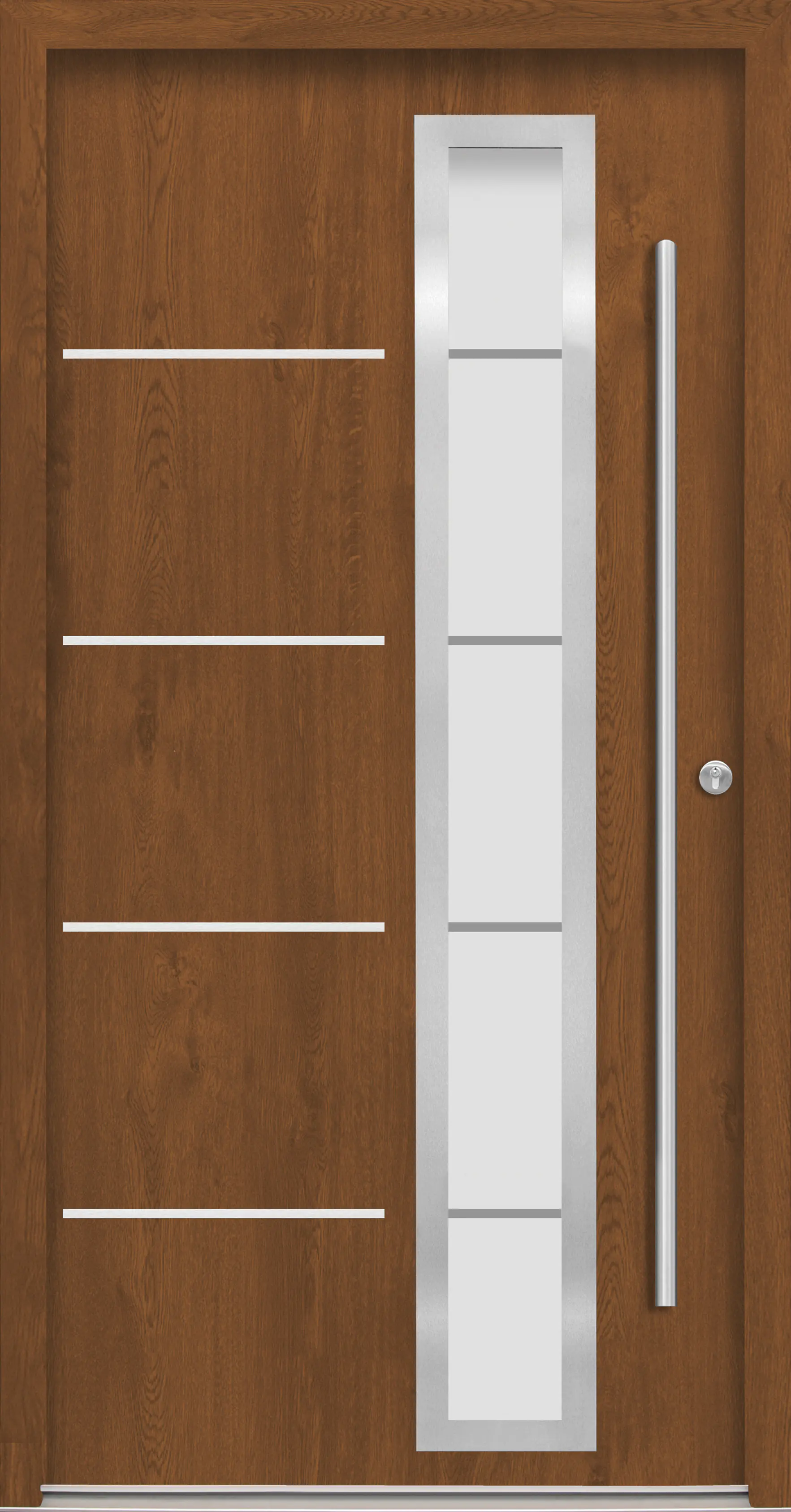 Splendoor Haustür Passivedoor Premium B06 Golden Oak DIN Rechts 100 x 210 cm