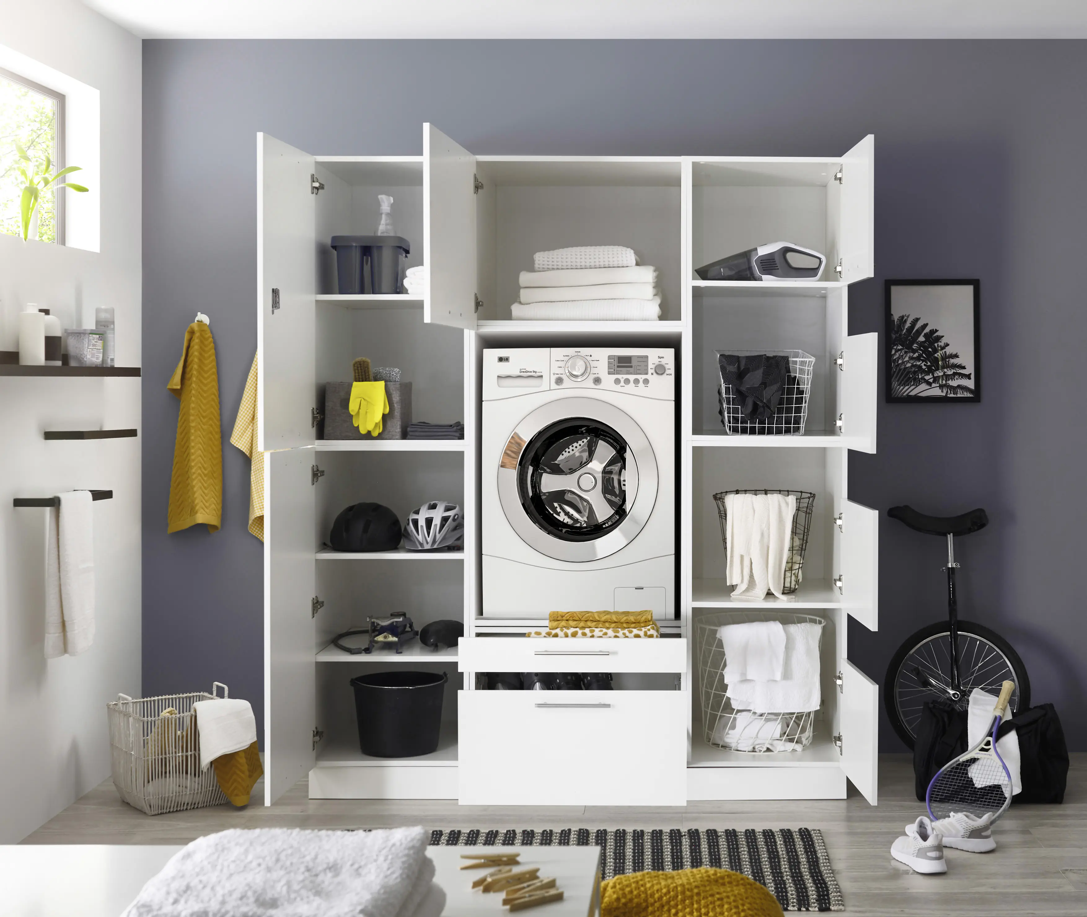 Respekta Waschmaschinenschrank Clara Waschmaschinenumbauschrank HWRSET11