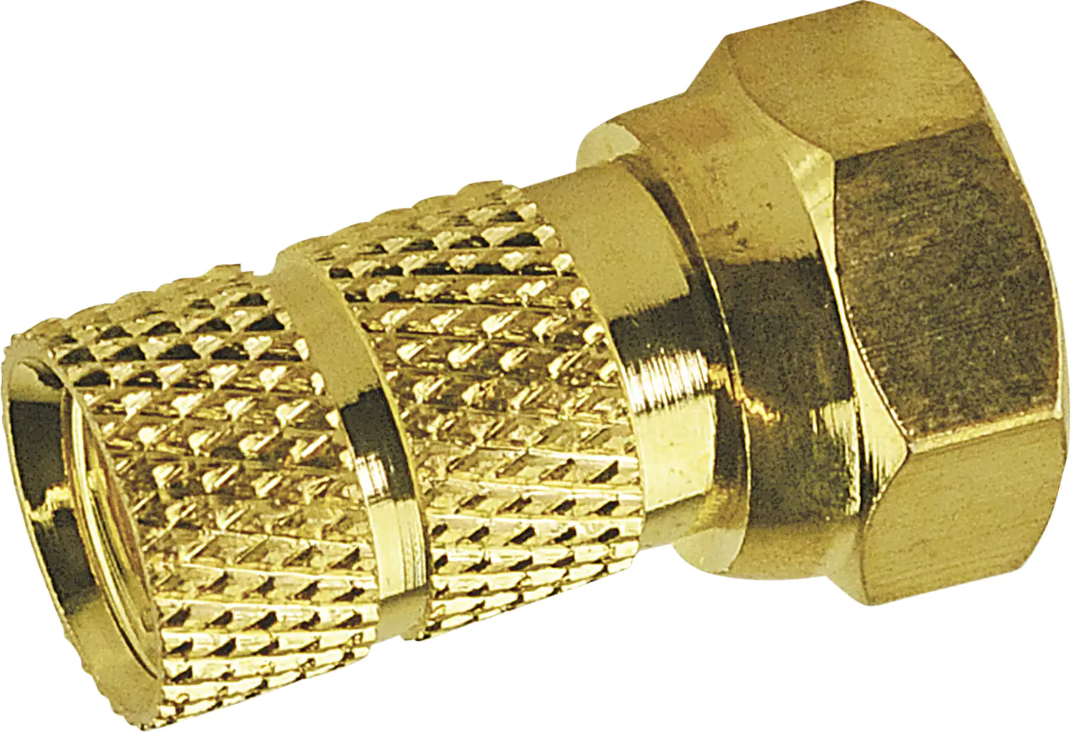 Schwaiger F Stecker GOFST6501 537 vergoldet 1x F Aufdrehstecker für Kabel mit 6,5mm Durchmesser