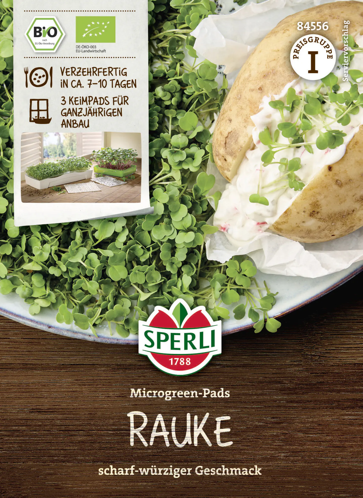 Sperli Saatgut BIO Rauke Microgreen 3 Pads