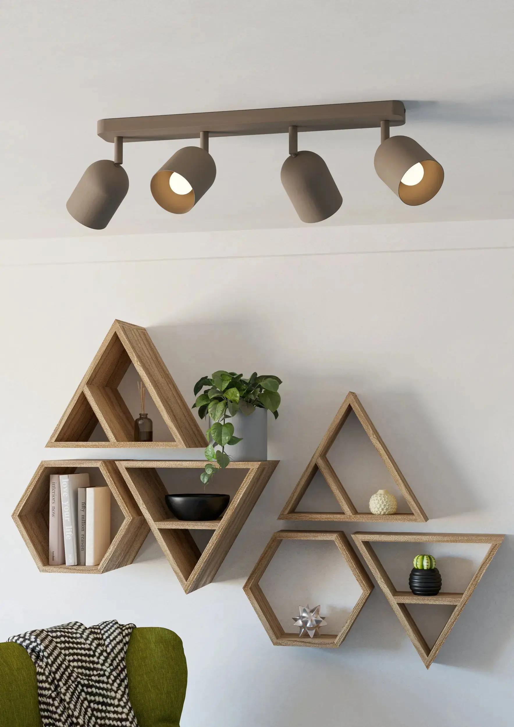 Eglo Leuchten 4er Spot Tilston sandfarben 58 x 21 cm