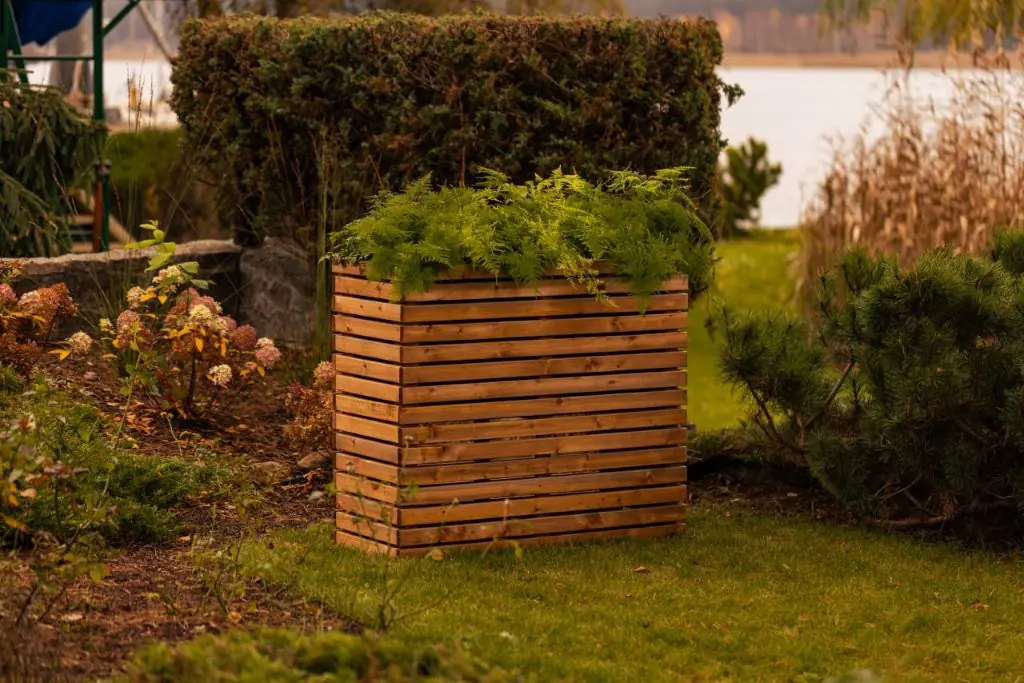 Upyard Pflanzkübel TerraBox High Holz 100 x 90 cm natur inkl. Einlage