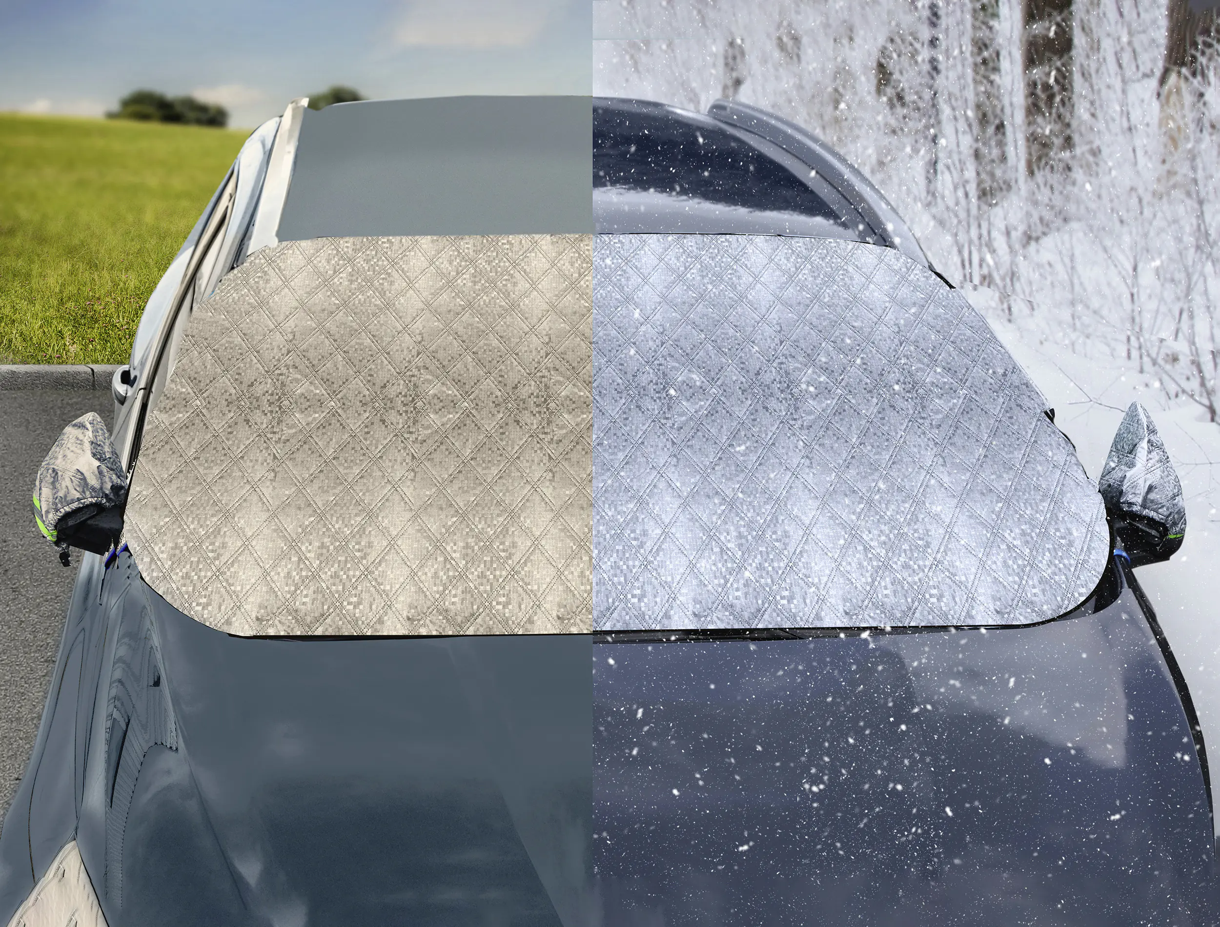 APA Frontscheibenabdeckung mit Spiegelhüllen Thermo 176 x 99 cm silber APA Frontscheibenabdeckung mit Spiegelhüllen Thermo 176 x 99 cm silber