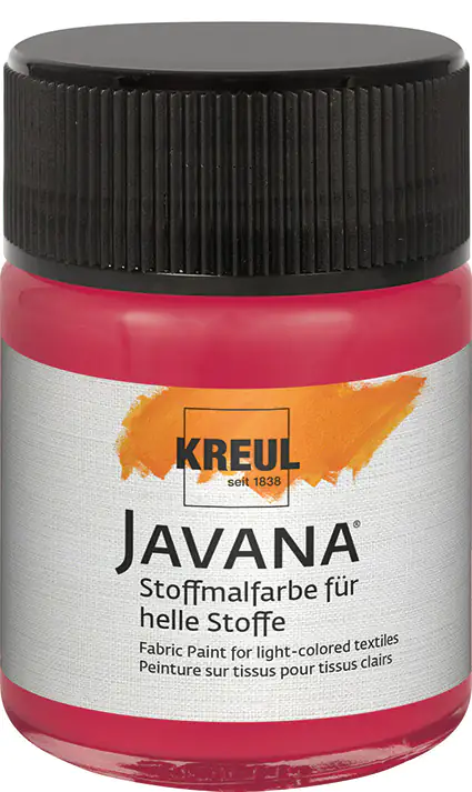 Kreul Javana Stoffmalfarbe für helle Stoffe rubinrot 50 ml