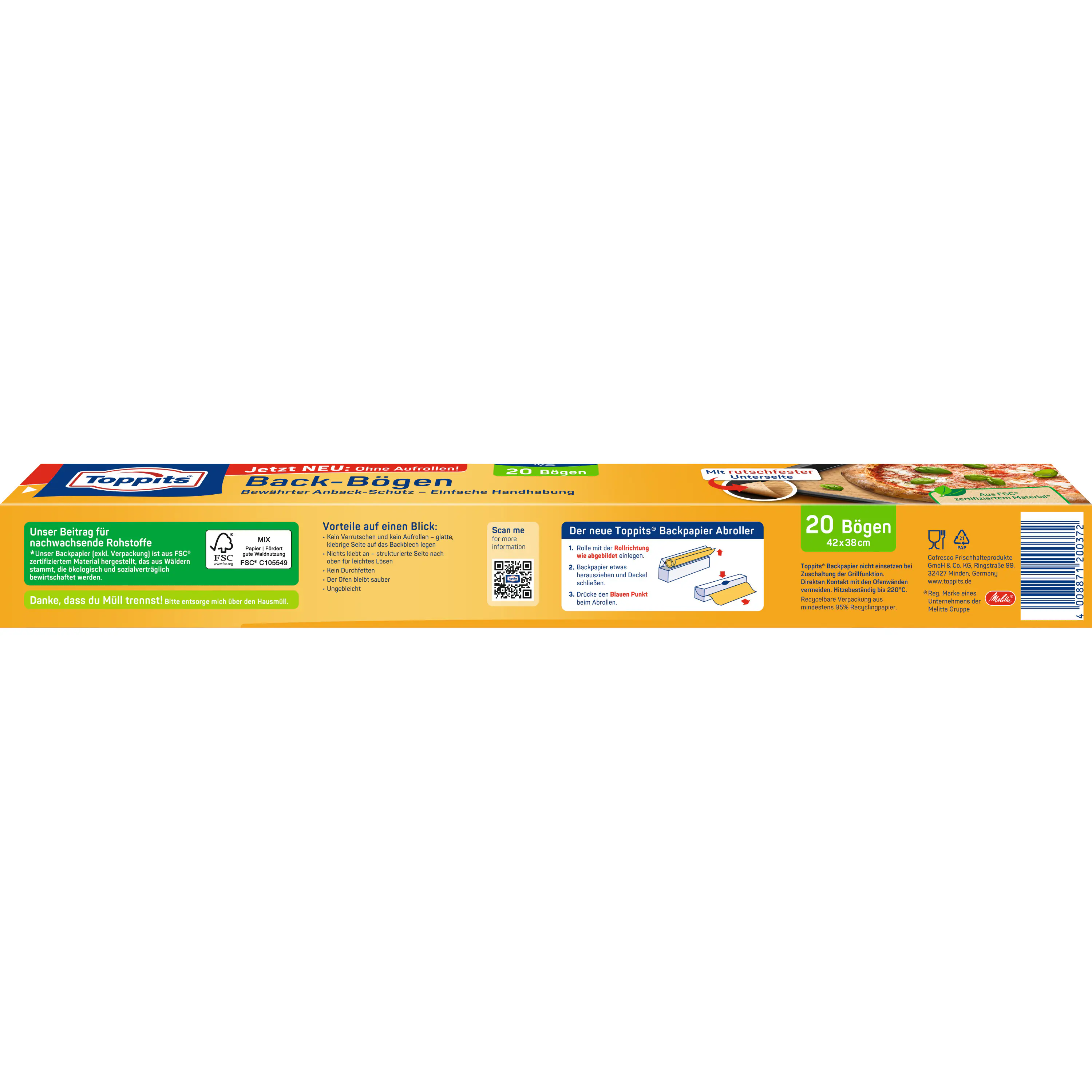 Toppits® Backpapier-Bögen Rutschfest FSC MIX SGSCH-COC-008678