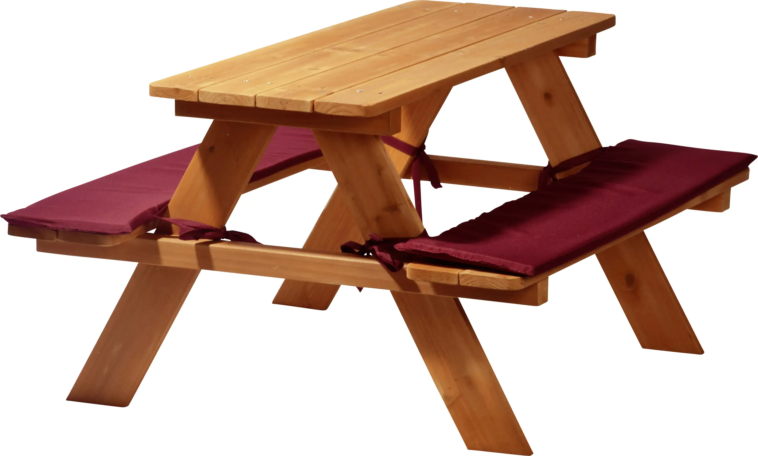 Dobar Sitzbank für Kinder mit Tisch rot-braun 89 x 79 x 50 cm