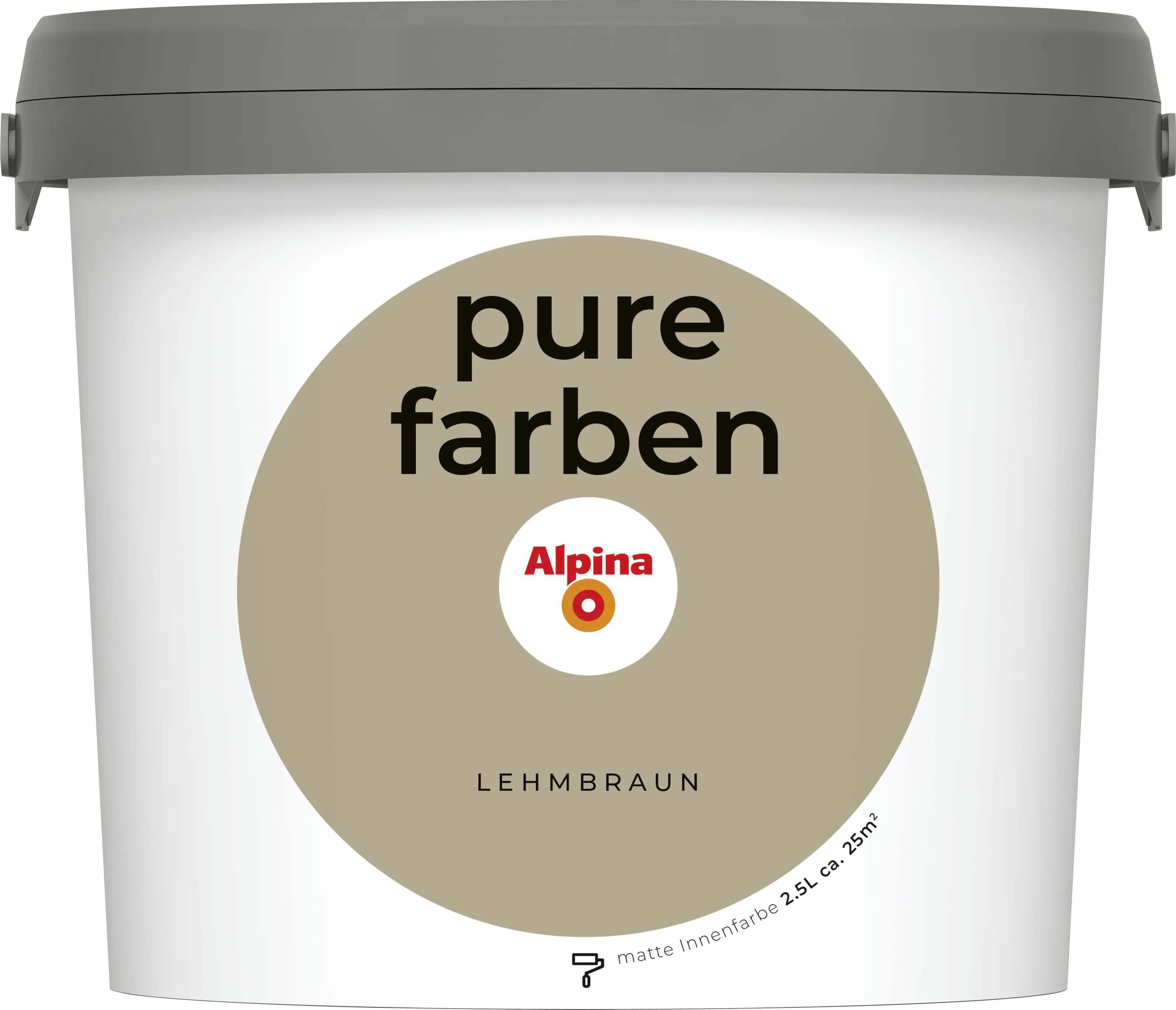 Alpina Pure Farben Wandfarbe lehmbraun 2,5 L