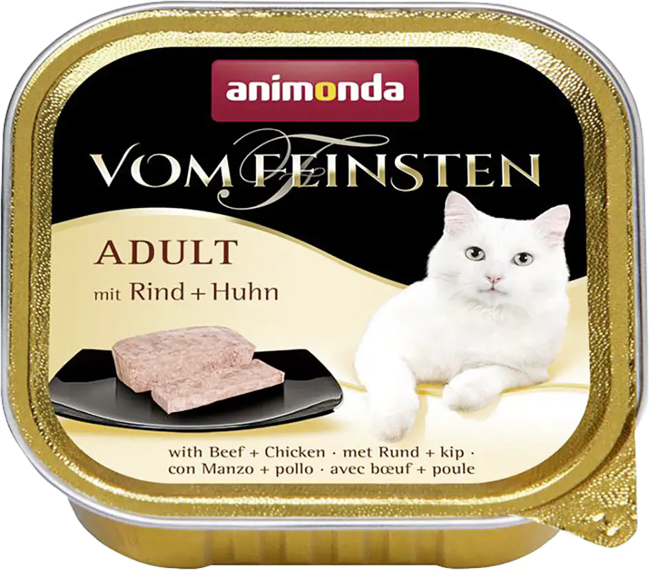 Animonda Vom Feinsten Adult Katzennassfutter mit Rind + Huhn, 100 g