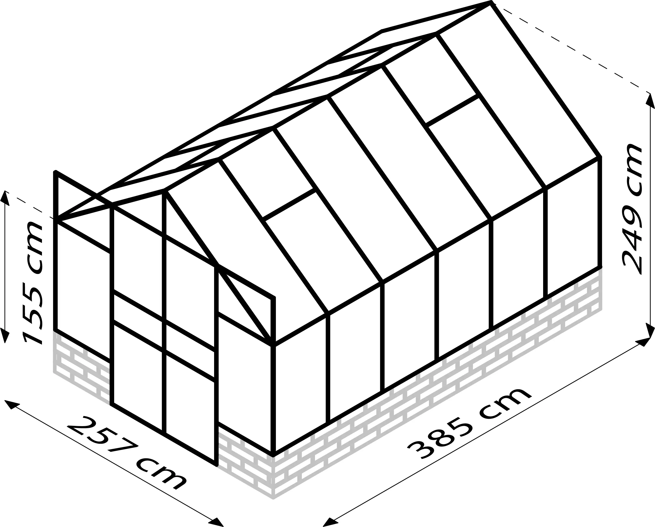 Vitavia Gewächshaus Cassandra 9900 256 x 388 cm 3 mm Sicherheitsglas