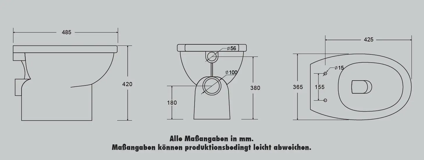 Primaster Stand WC spülrandlos Theta Tiefspüler weiß Primaster Stand WC spülrandlos Theta Tiefspüler weiß