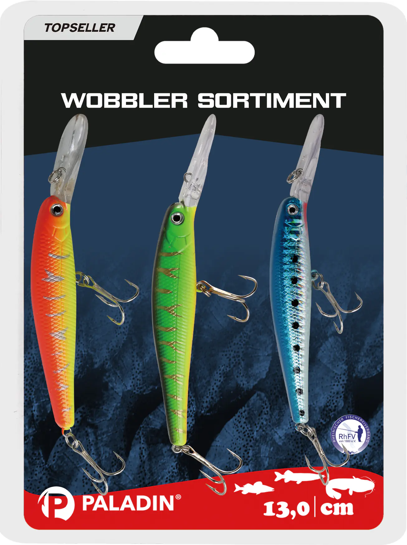 Paladin Wobbler Sortiment III Zander-Hecht 3 Stück/Zander-Hecht/schwimmend