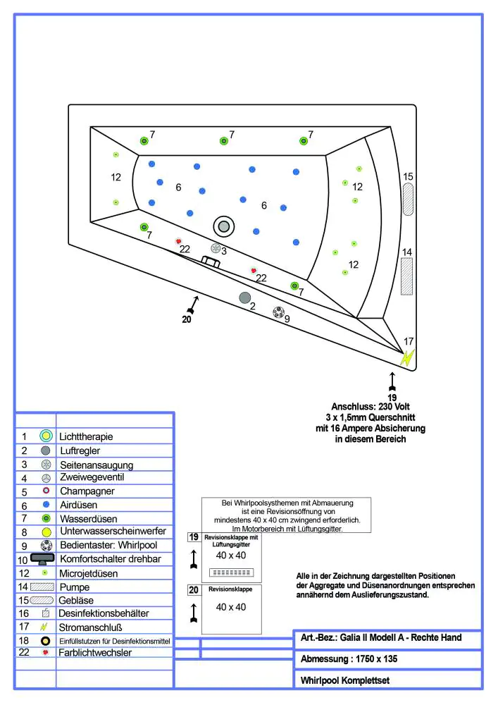 Ottofond Whirlpool-Komplettset Galia II 175 cm, weiß