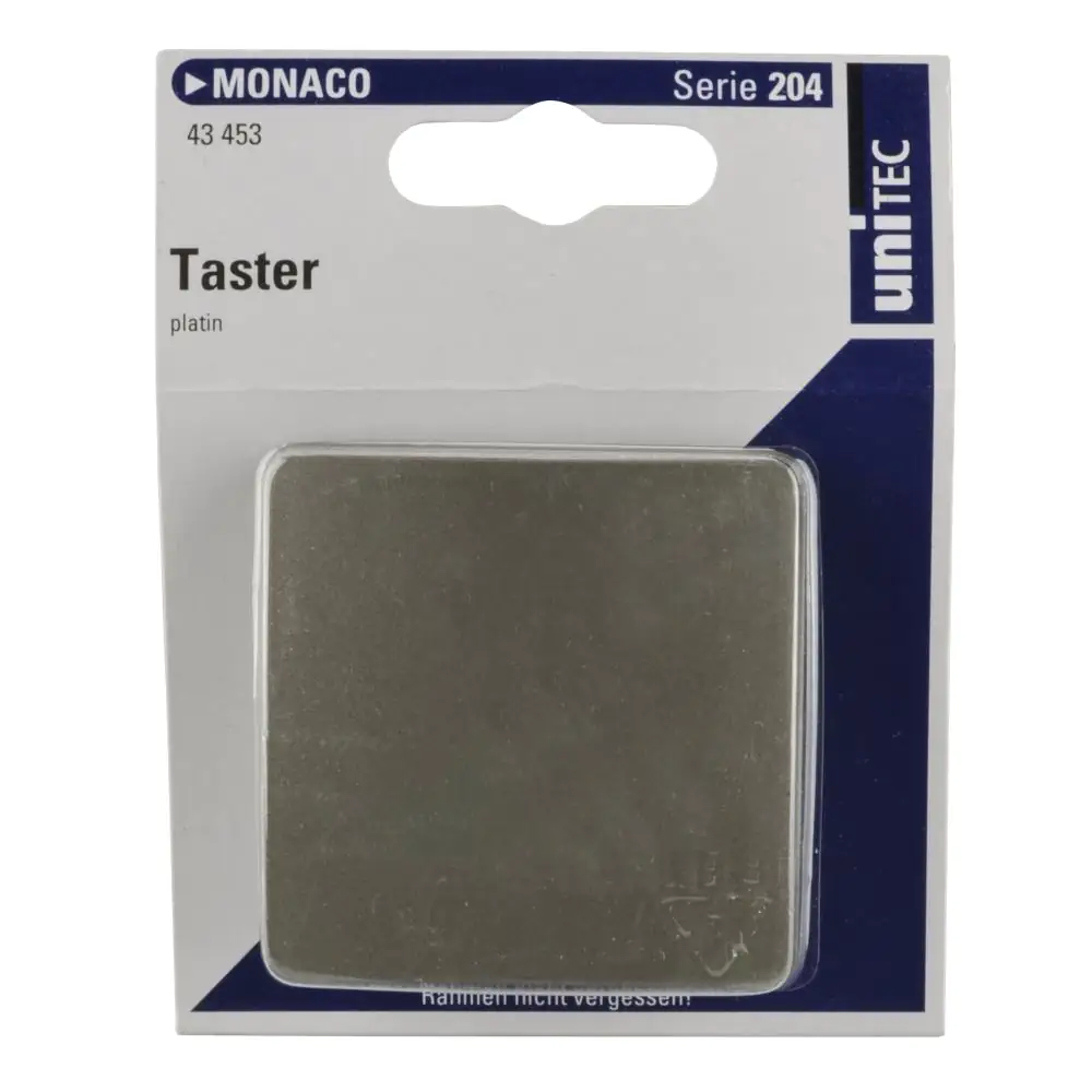 Unitec Taster Monaco mit Wippe platin Unitec Taster Monaco mit Wippe platin