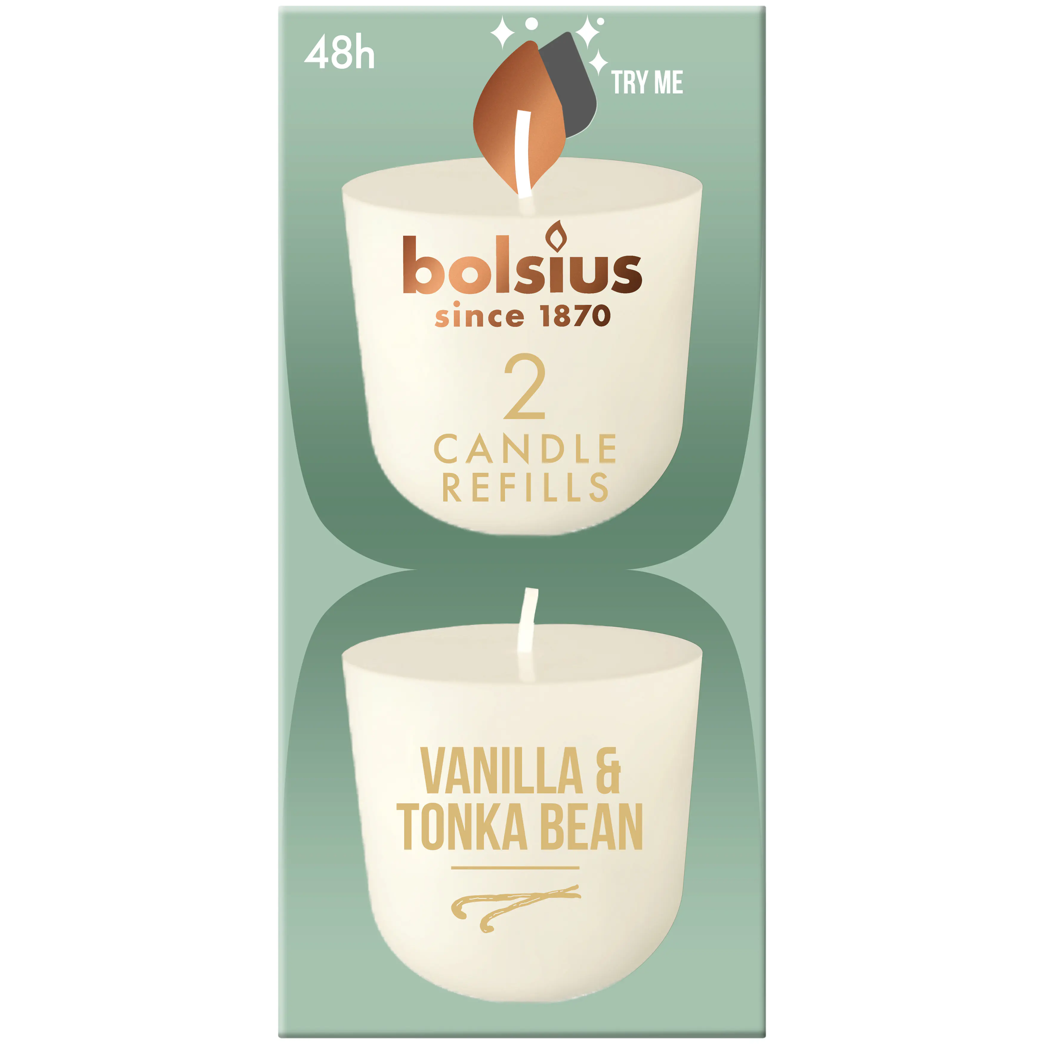 Bolsius Cleanlight Duft-Nachfüller 2er Pack vanille & tonkabohne