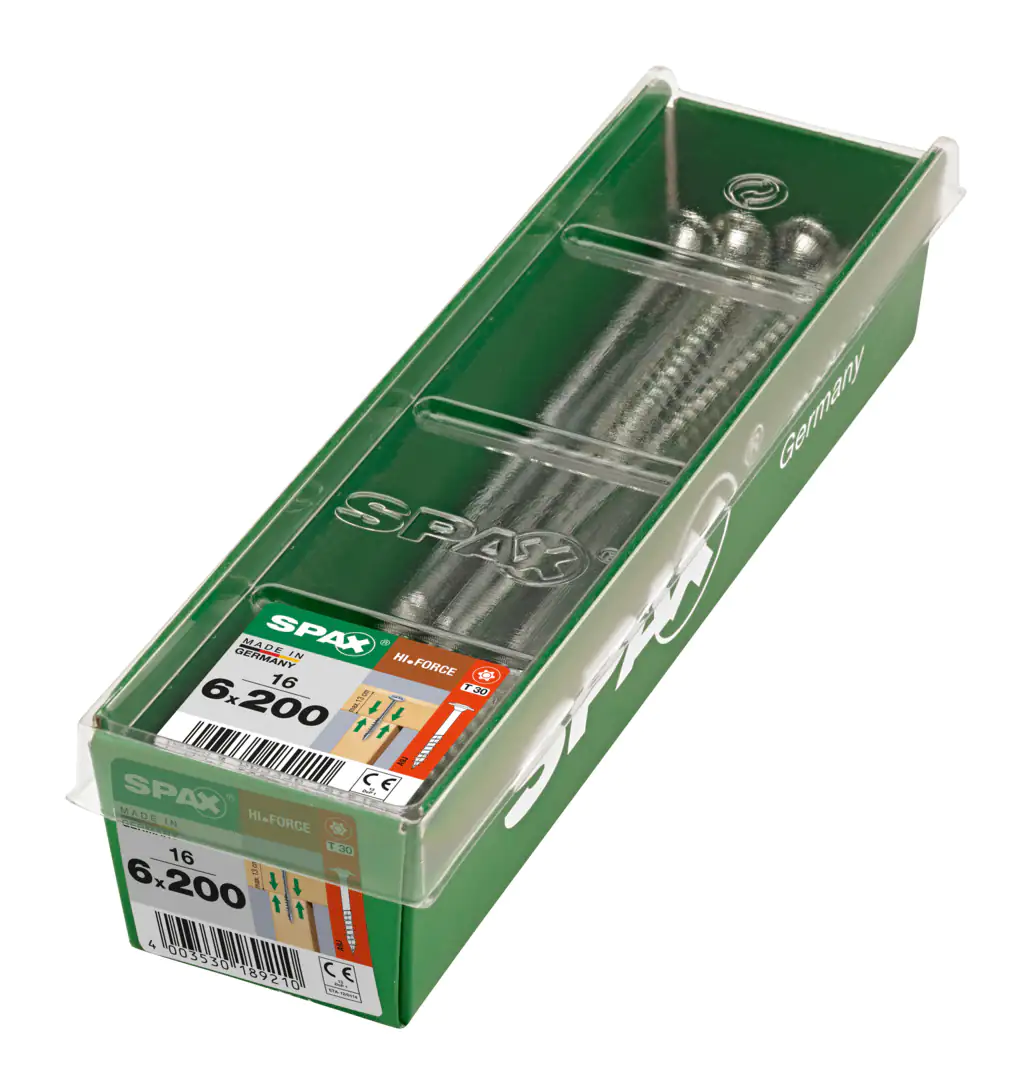 Spax Holzbauschrauben 6.0 x 200 mm TX 30 Tellerkopf - 16 Stk.