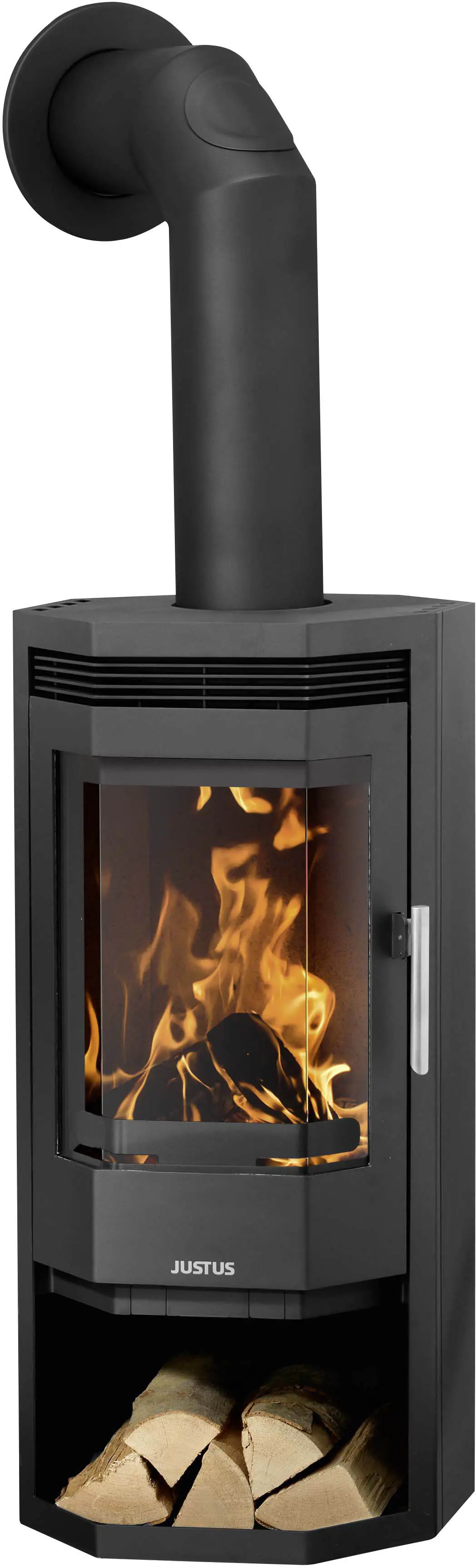 Justus Kaminofen Usedom 5 II Stahl schwarz 5,5 kW