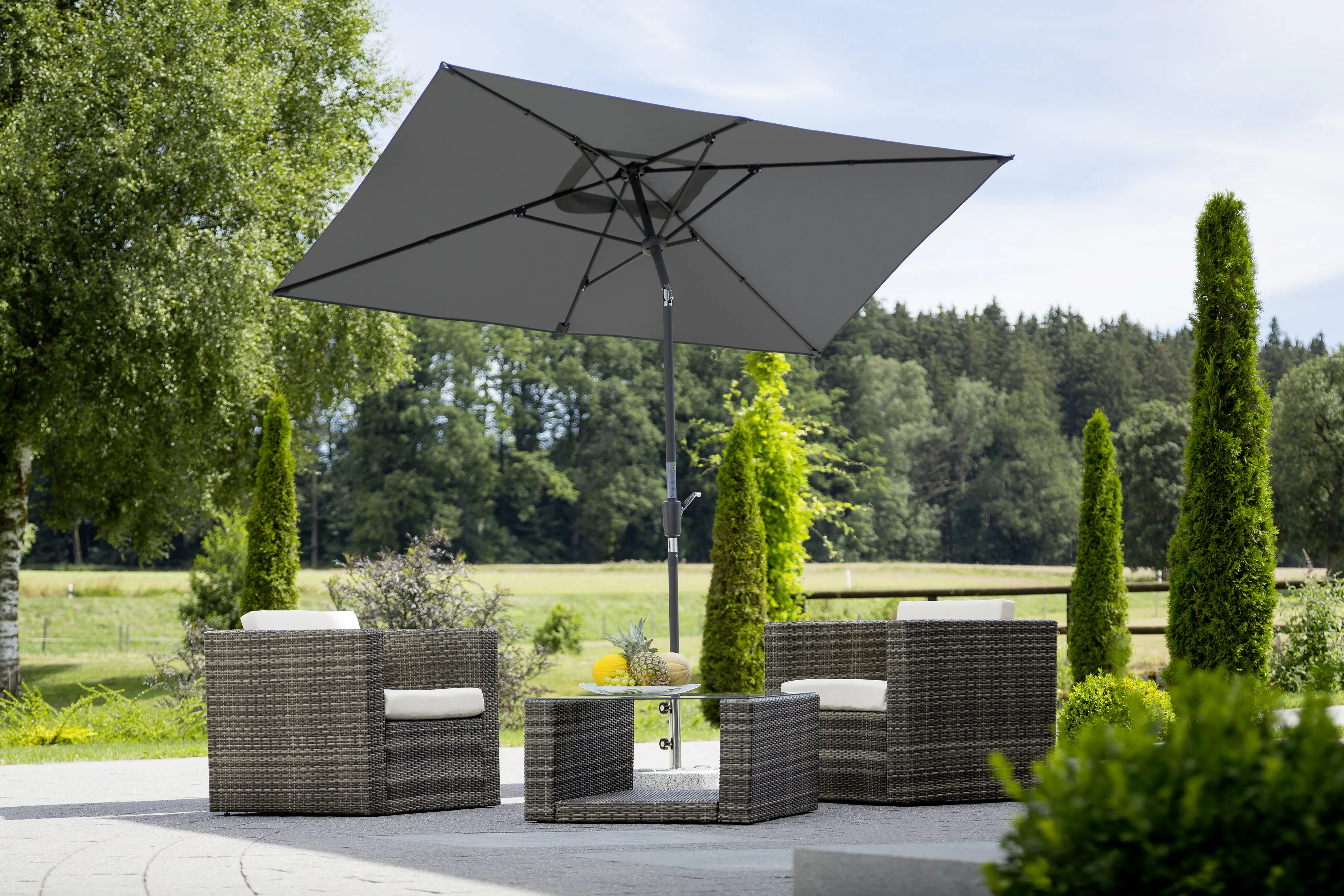 Schneider Sonnenschirm Tunis anthrazit 270 x 150 cm