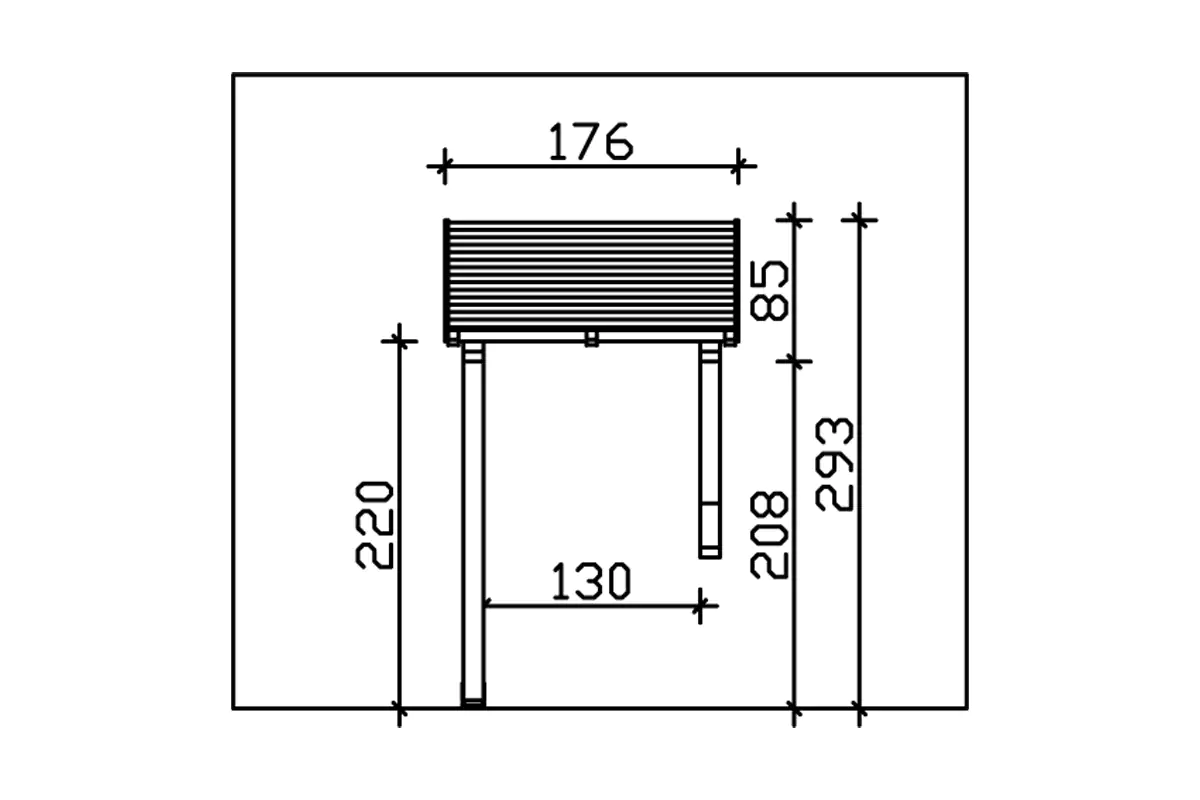 4018211016167_05 SKAN HOLZ Vordach Potsdam Typ 3 176 x 156 cm, lasiert in Eiche hell
