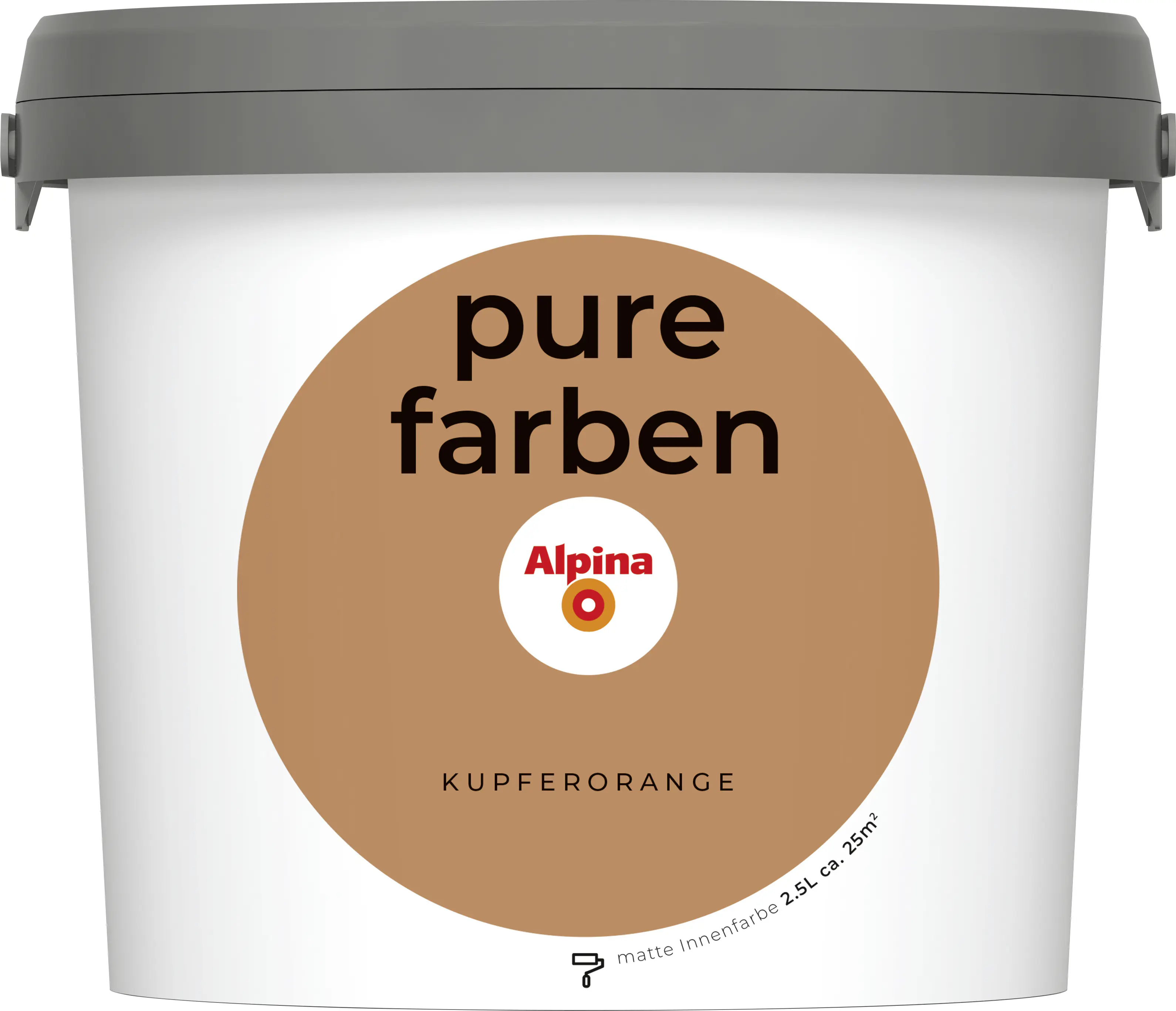Alpina Pure Farben Wandfarbe kupferorange 2,5 L