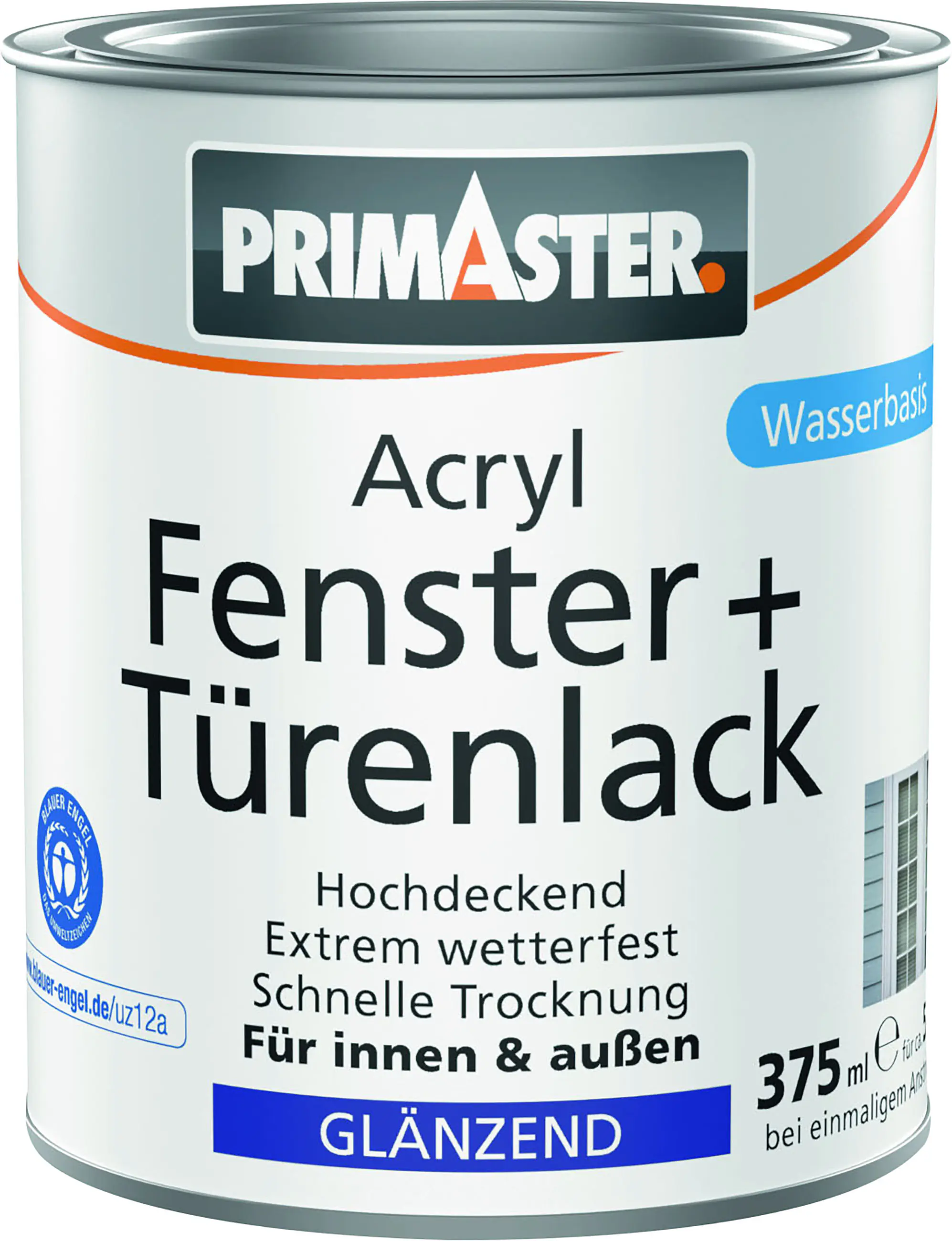 Primaster Acryl Fenster + Türenlack weiß glänzend 375 ml