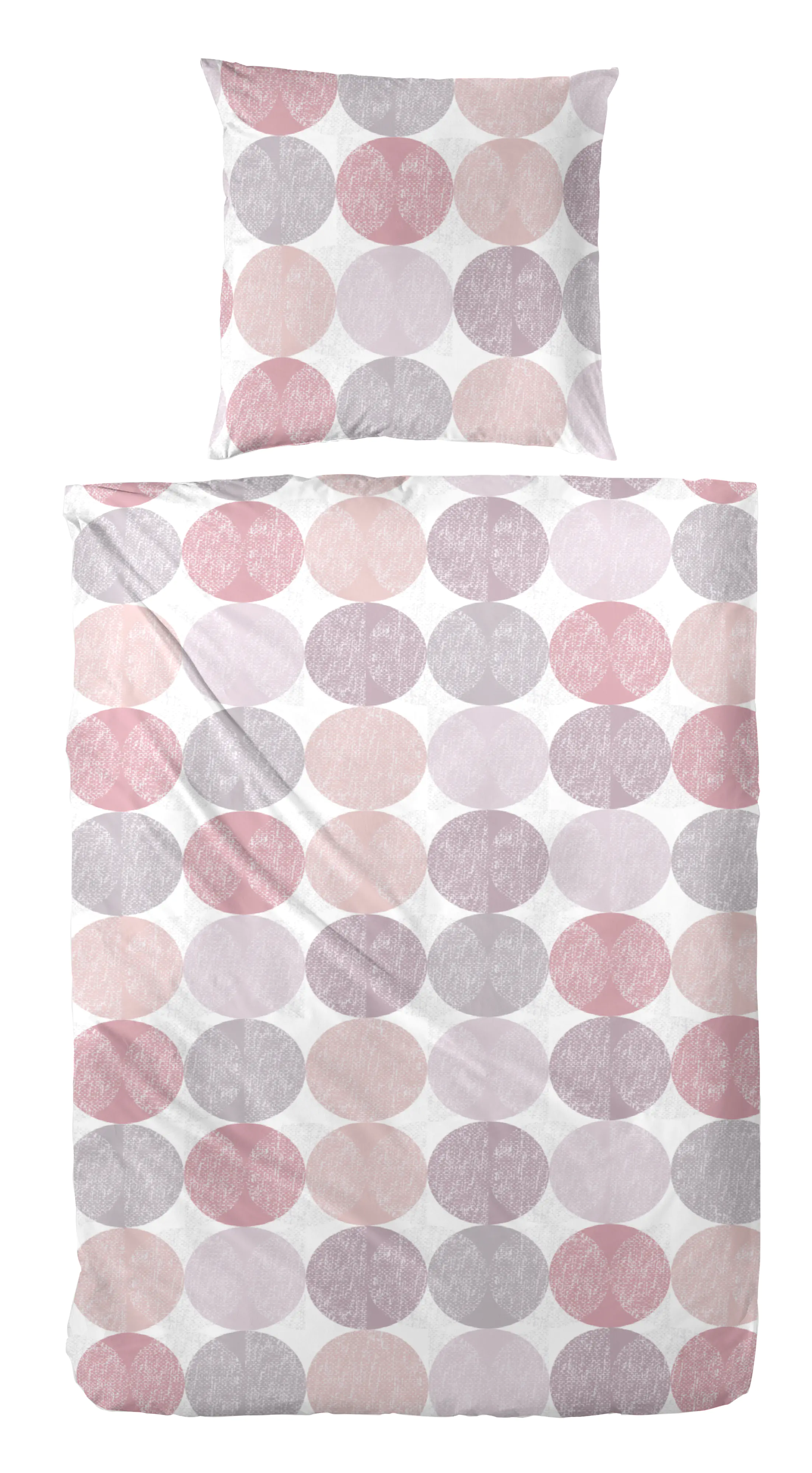 Westminster Bettwäsche Mikrofaser Kreise rosa rot 135 x 200 cm 