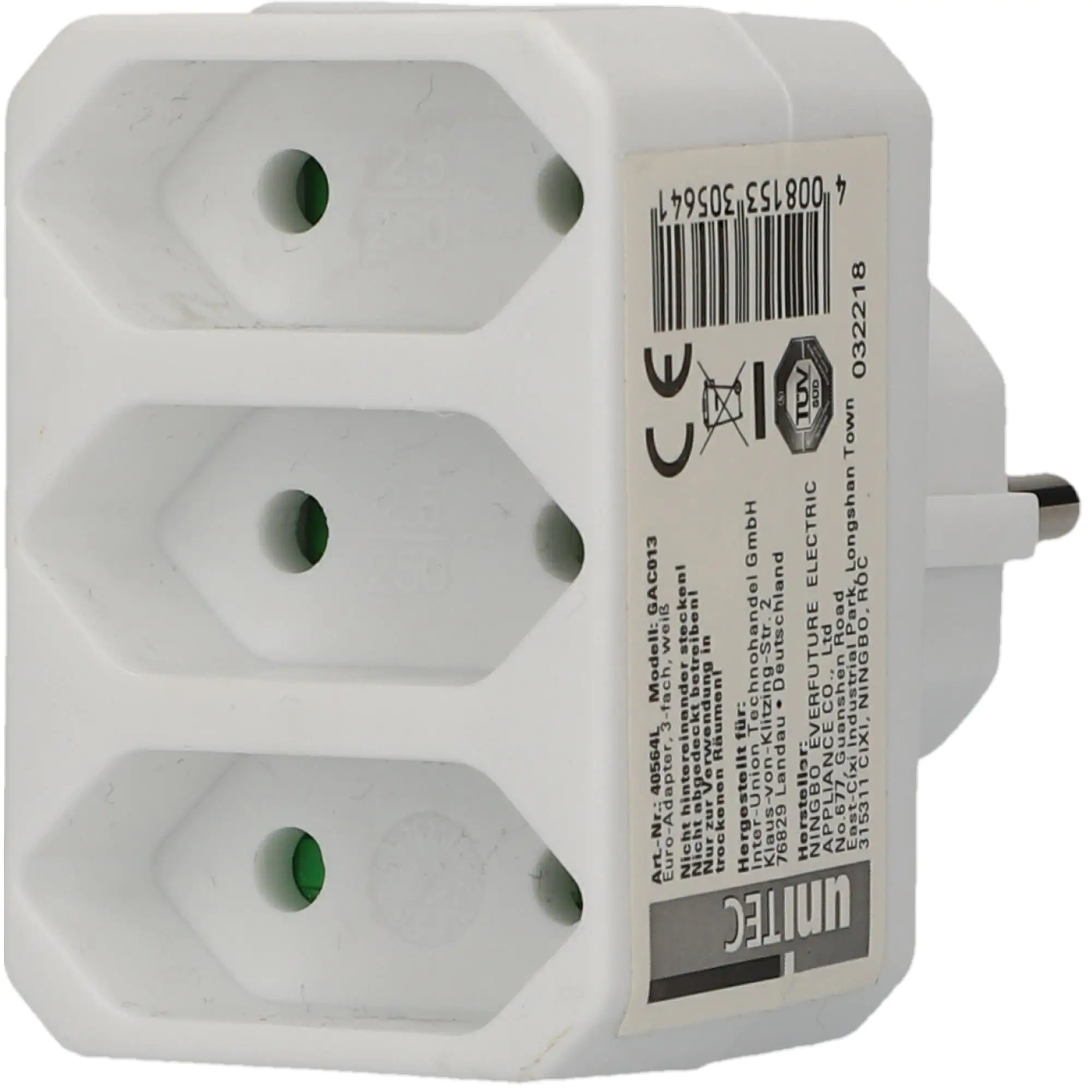 Euro-Adapter 3-fach weiß