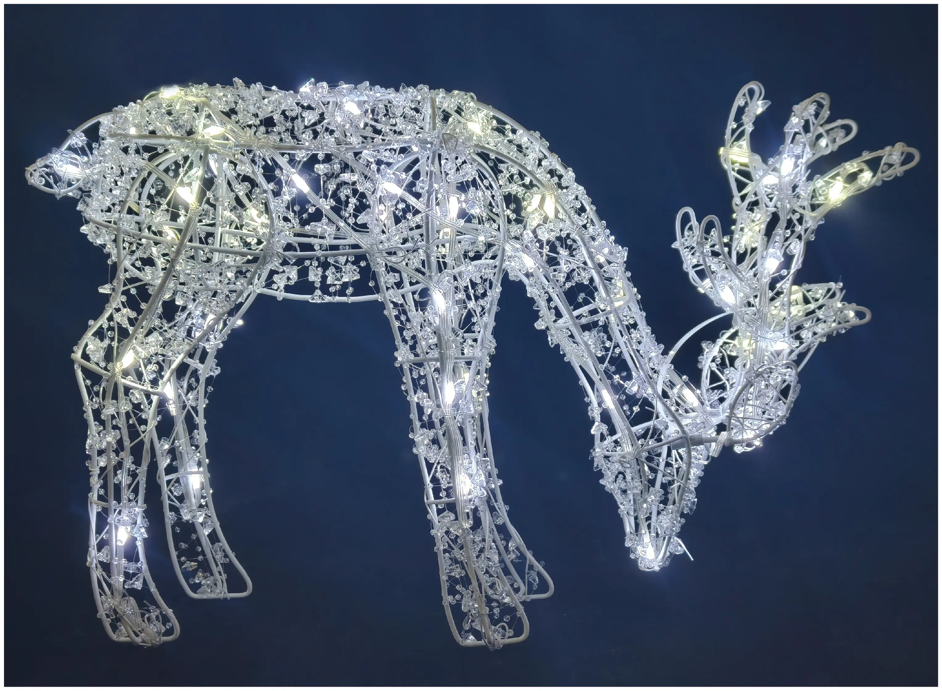 TrendLine LED Rentier 30 cm weiß warmweiß