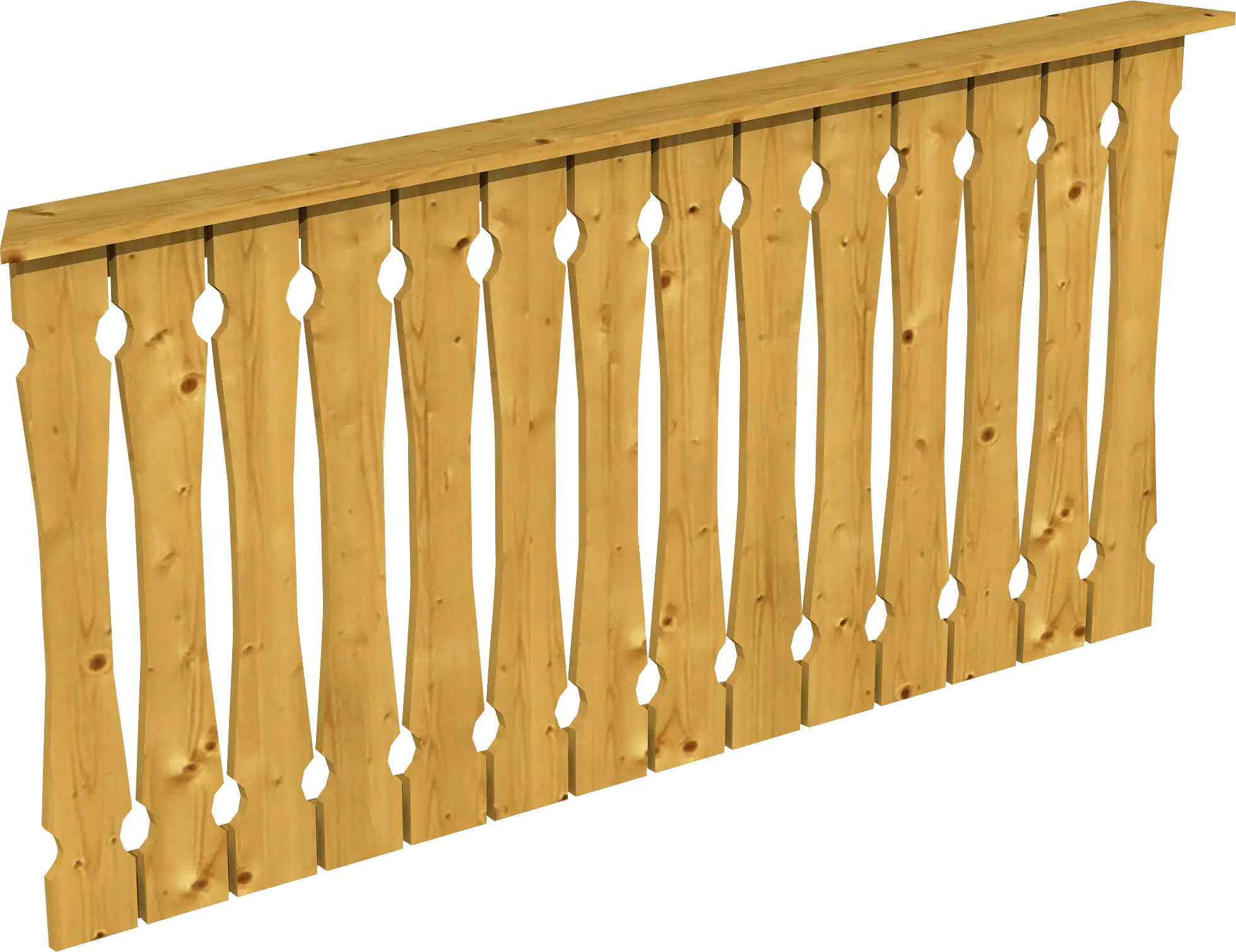SKAN HOLZ Brüstung Balkonschalung 180 x 96 cm Fichte