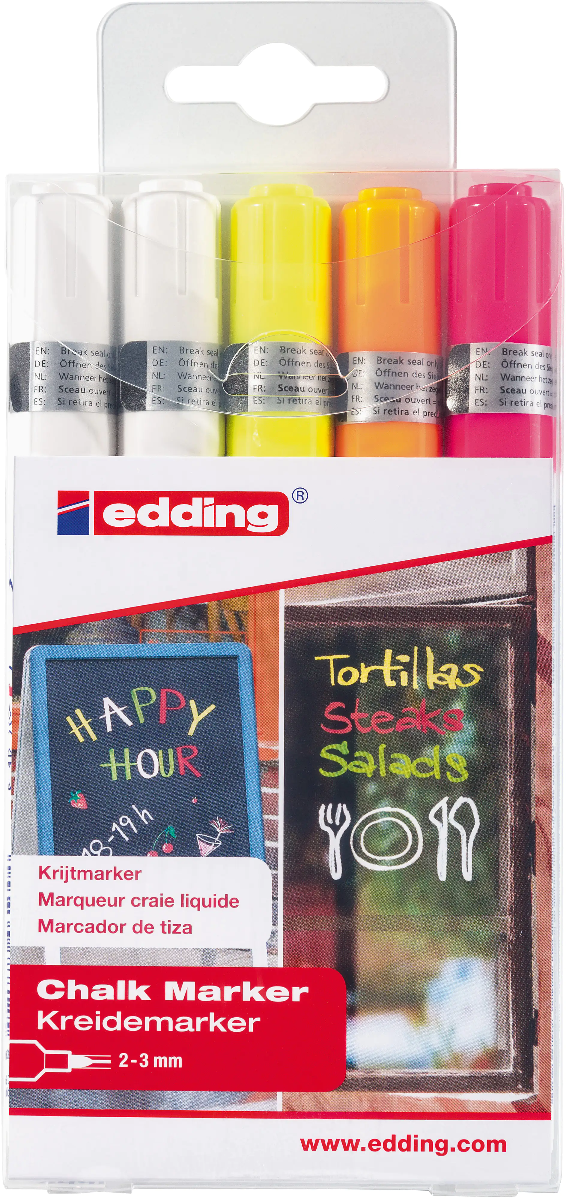 edding 4095 Kreidemarker 5er-Set 2 - 3 mm edding 4095 Kreidemarker 5er-Set 2 - 3 mm