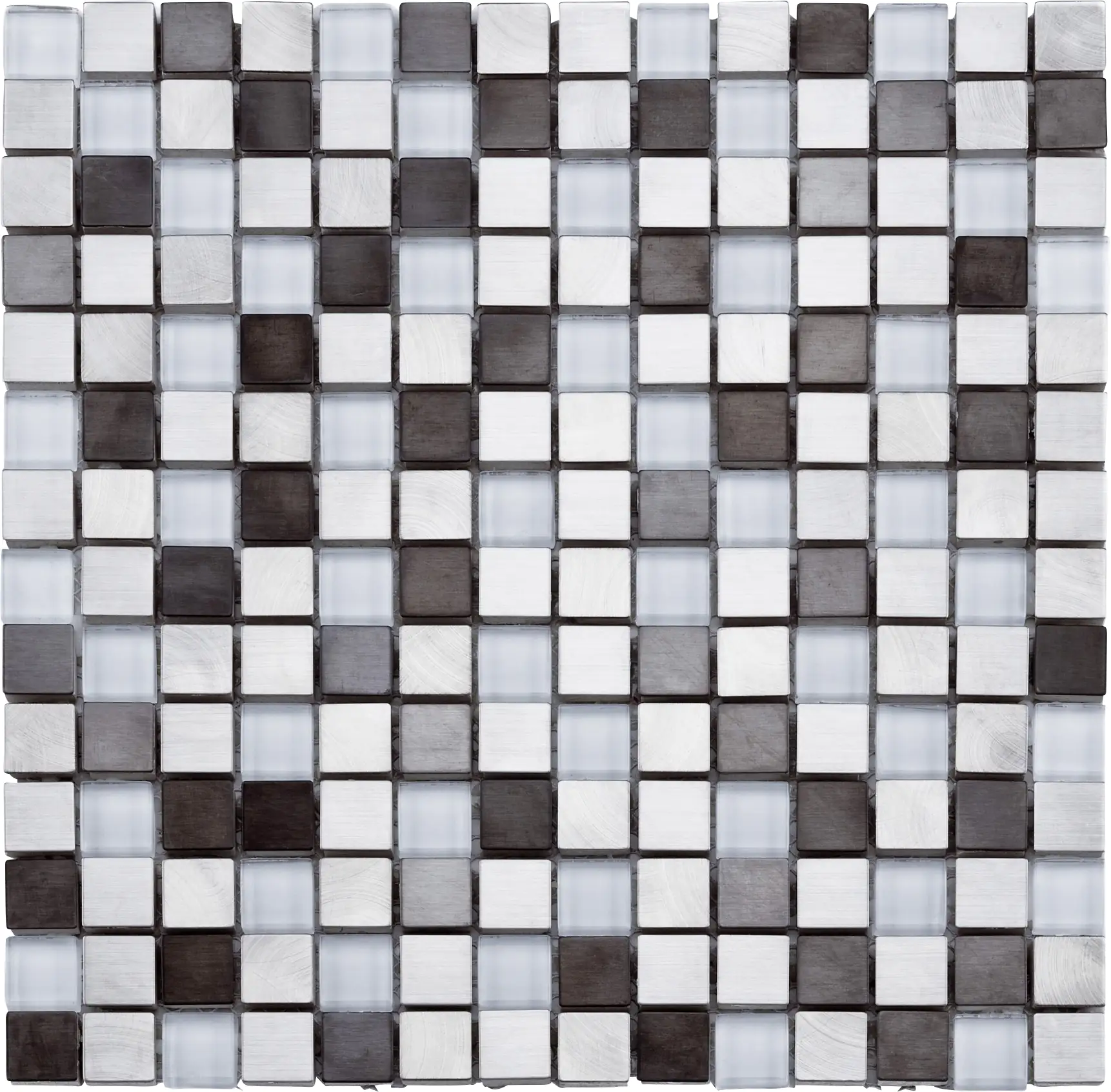 Mosaikfliese Metal 5 30 x 30 cm silber Steinmaß: ca. 1,85 x 1,85 cm