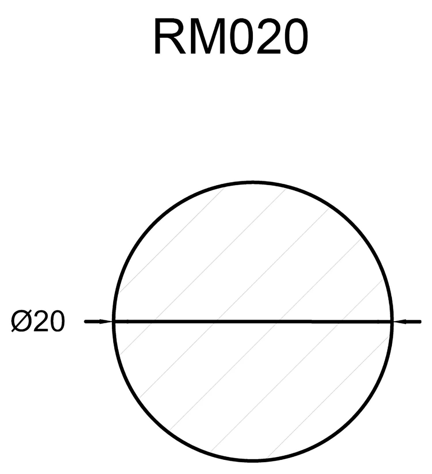 FN Neuhofer Rundstab glatt 190 cm 20 x 20 mm