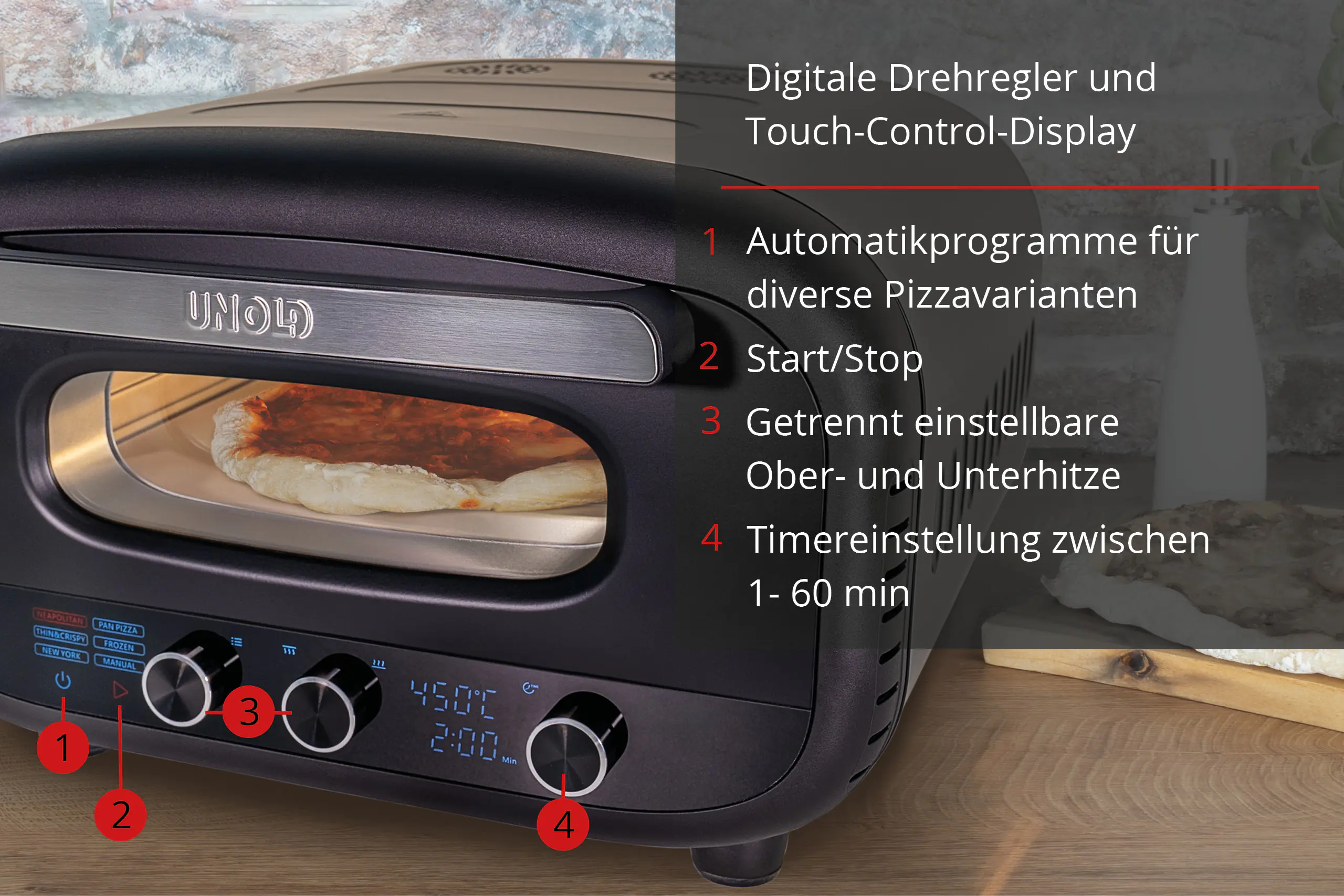 Unold Pizzaofen Don Alfredo 68805 elektrisch