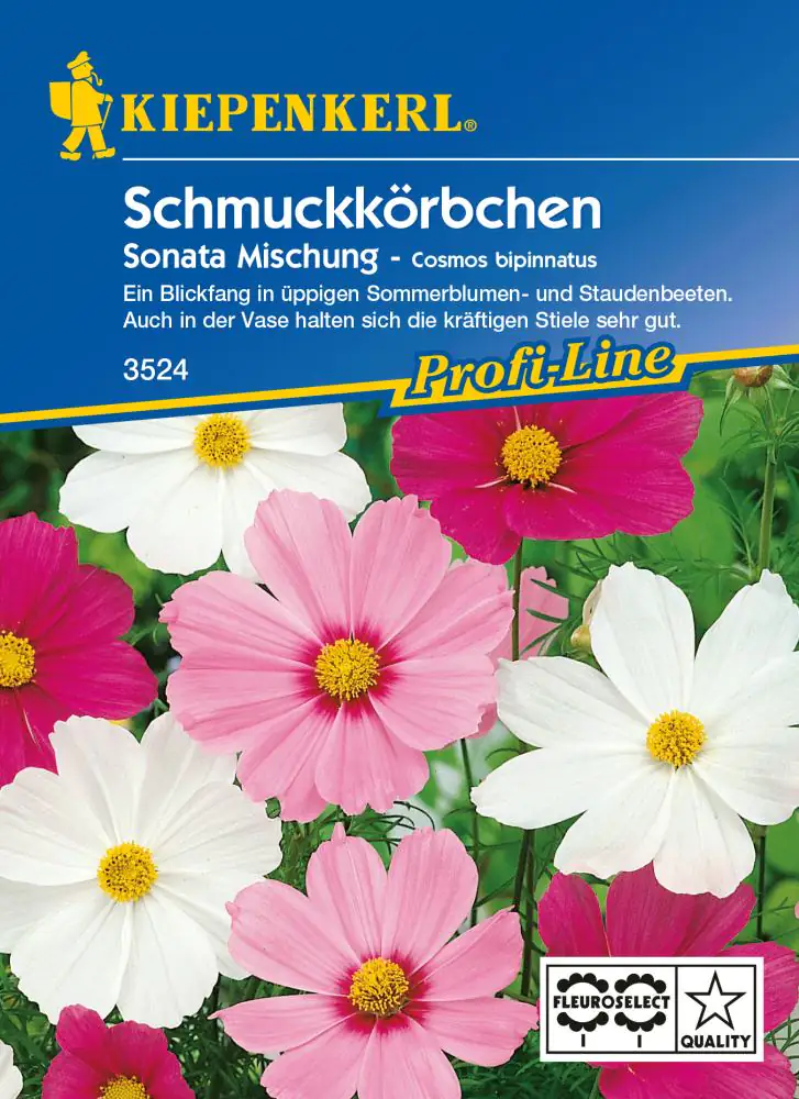 Kiepenkerl Schmuckkörbchen Sonata Cosmos bipinnatus, Inhalt: ca. 40 Pflanzen