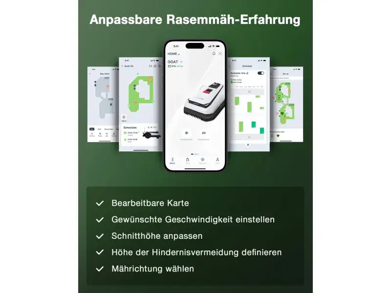 Ecovacs Mähroboter GOAT O800 RTK - 22 cm Schnittbreite 800 m² inkl. Ladestation