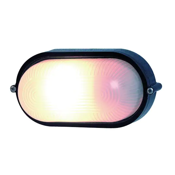 REV Oval-Außenleuchte Alu schwarz 60 W