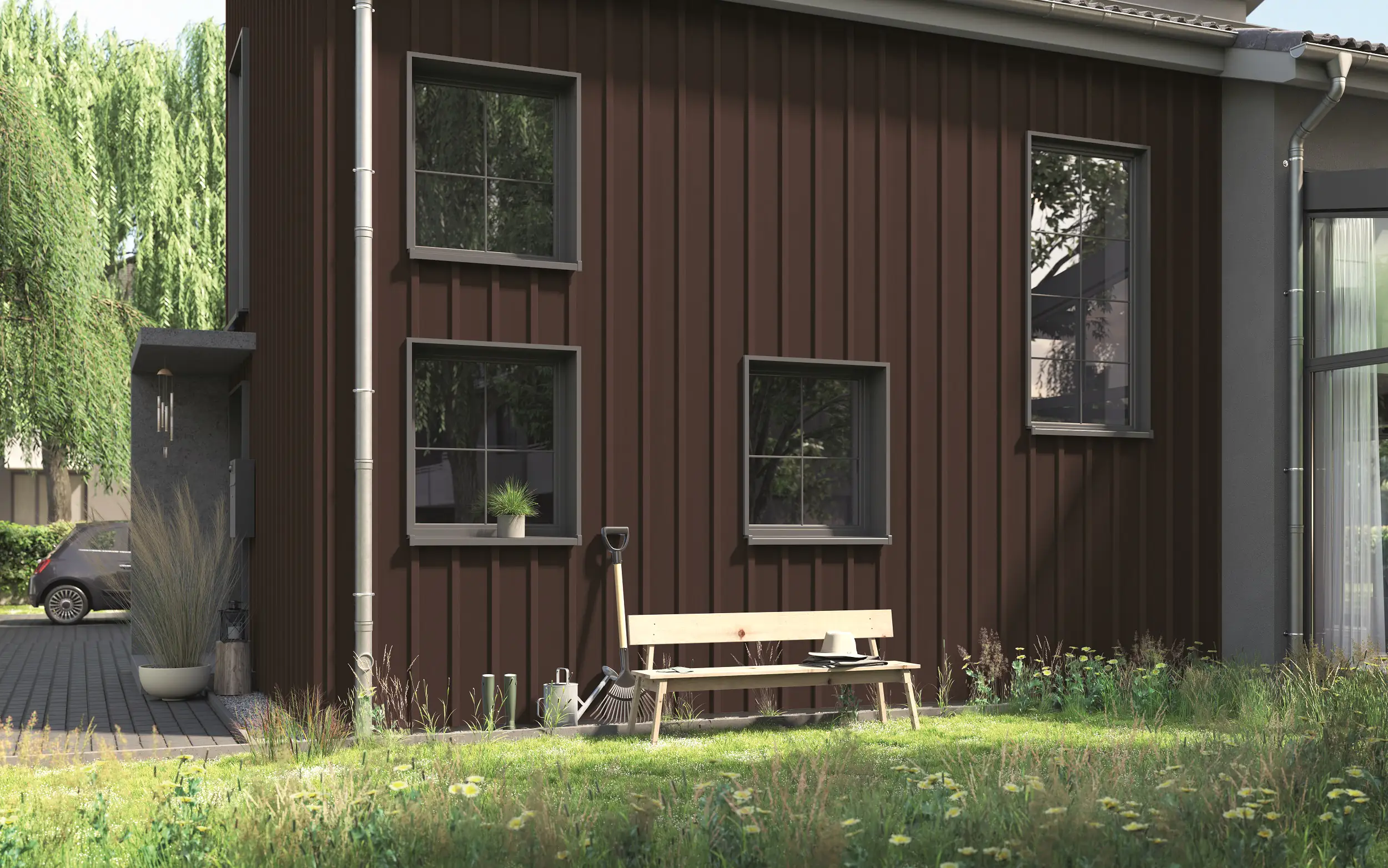 Alpina Wetterschutzfarbe 2,5 L schokobraun Alpina Wetterschutzfarbe 2,5 L schokobraun