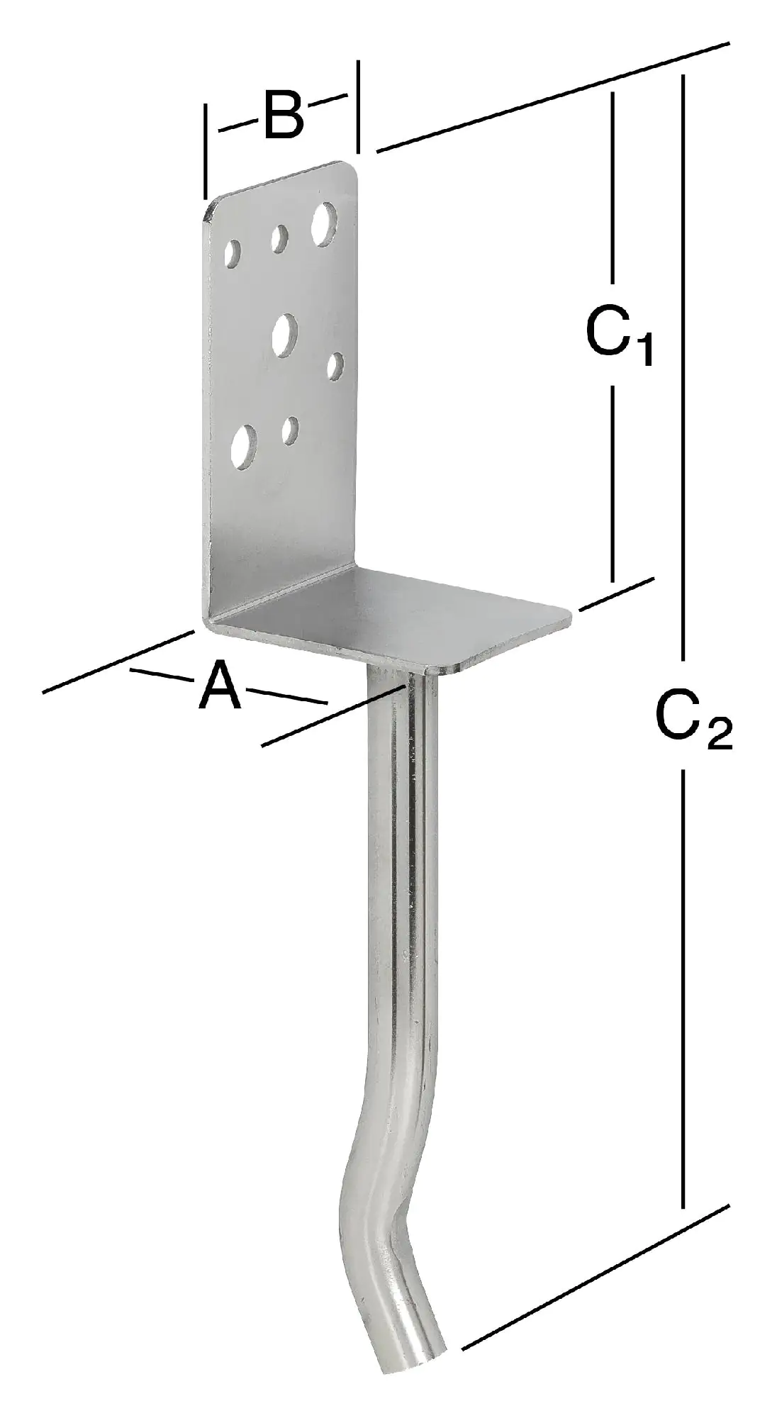 Vormann Schwere Stützenschuhe 70 x 65 x 110/310 mm