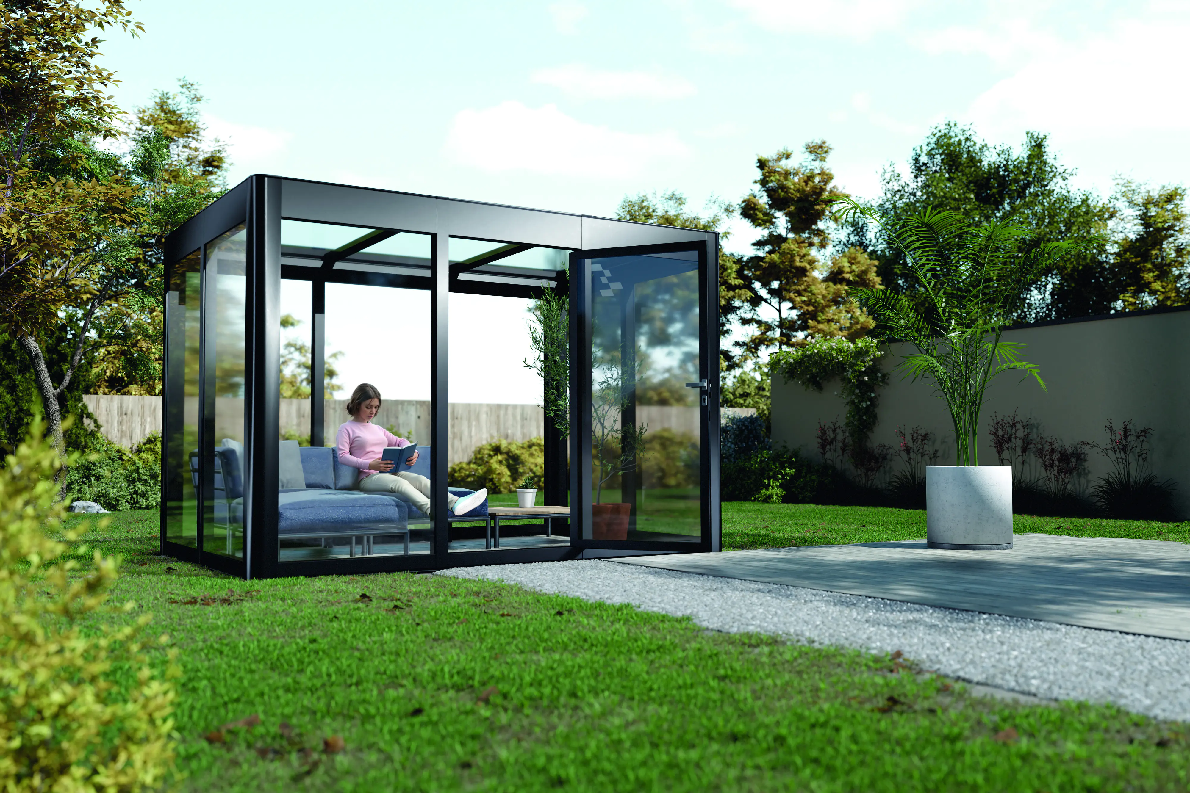 SunElements SunGarden Gartenhaus Infinity 3.2 338 x 233 cm anthrazit-metallic SunElements SunGarden Gartenhaus Infinity 3.2 338 x 233 cm anthrazit-metallic