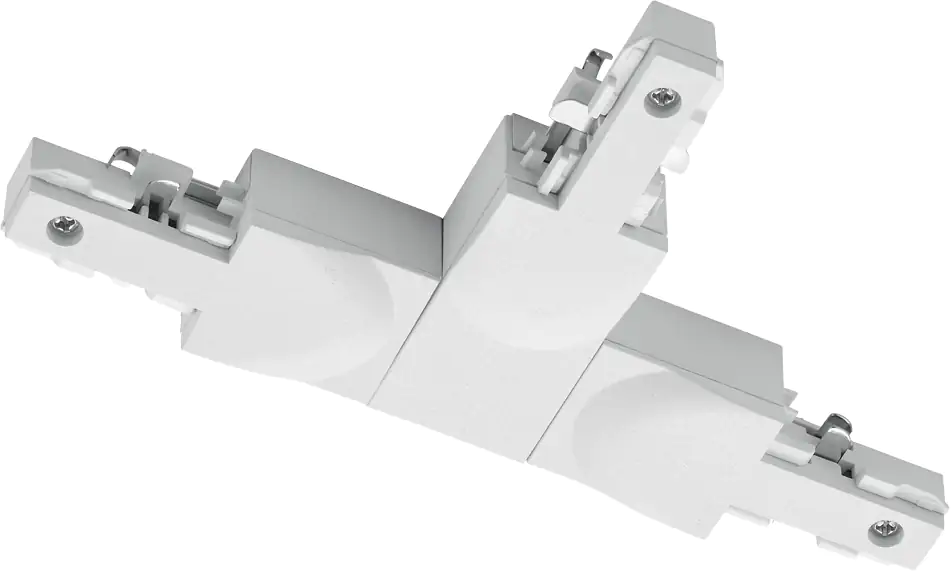 Trio Leuchten T-Verbinder DUOline weiß matt Schutzleiter innen links Trio Leuchten T-Verbinder DUOline weiß matt Schutzleiter innen links