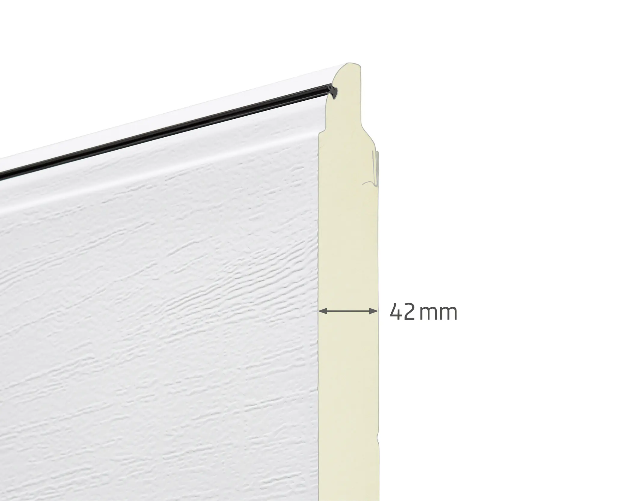 EcoStarMatic Garagen-Sektionaltor 250 x 200 cm verkehrsweiß Inkl. Torantrieb Liftronic 700