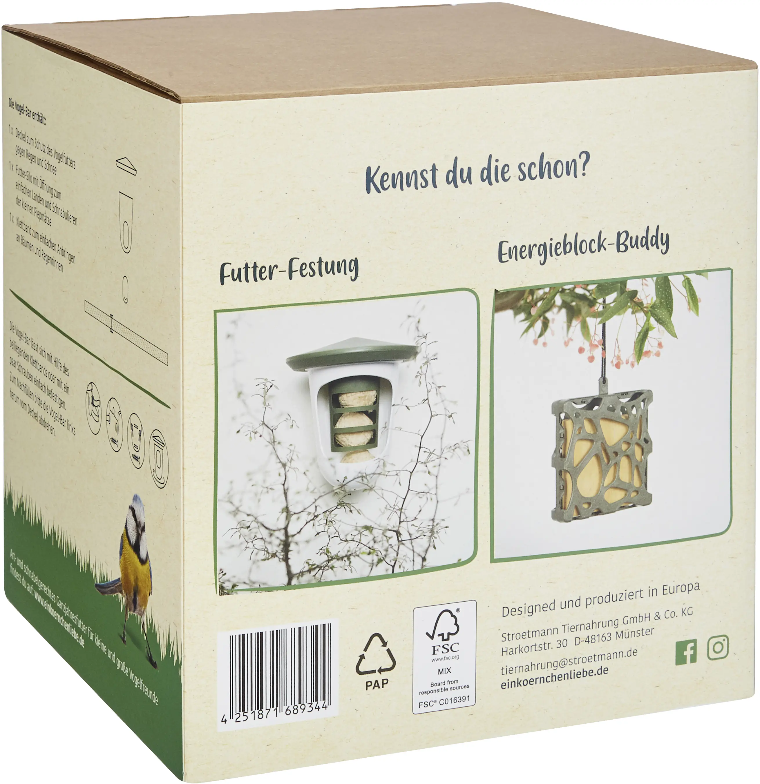 Elles Vogelfutterspender Futter-Festung