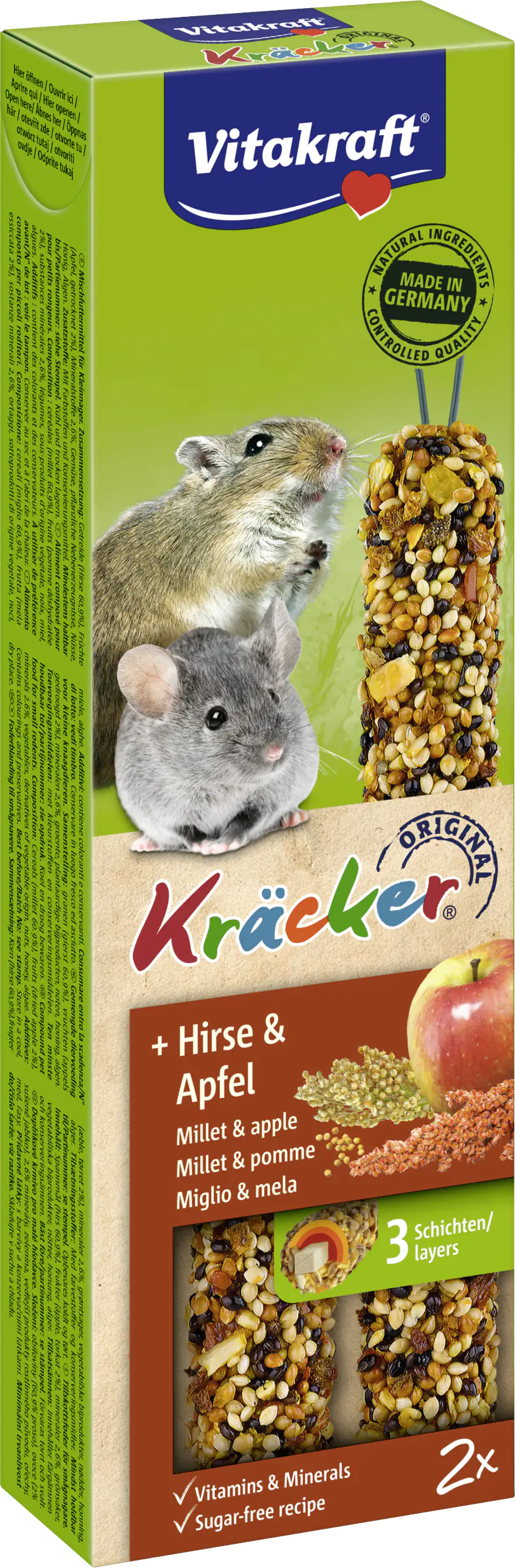 Vitakraft Kräcker® Hirse & Apfel 2 Stück / 60 g