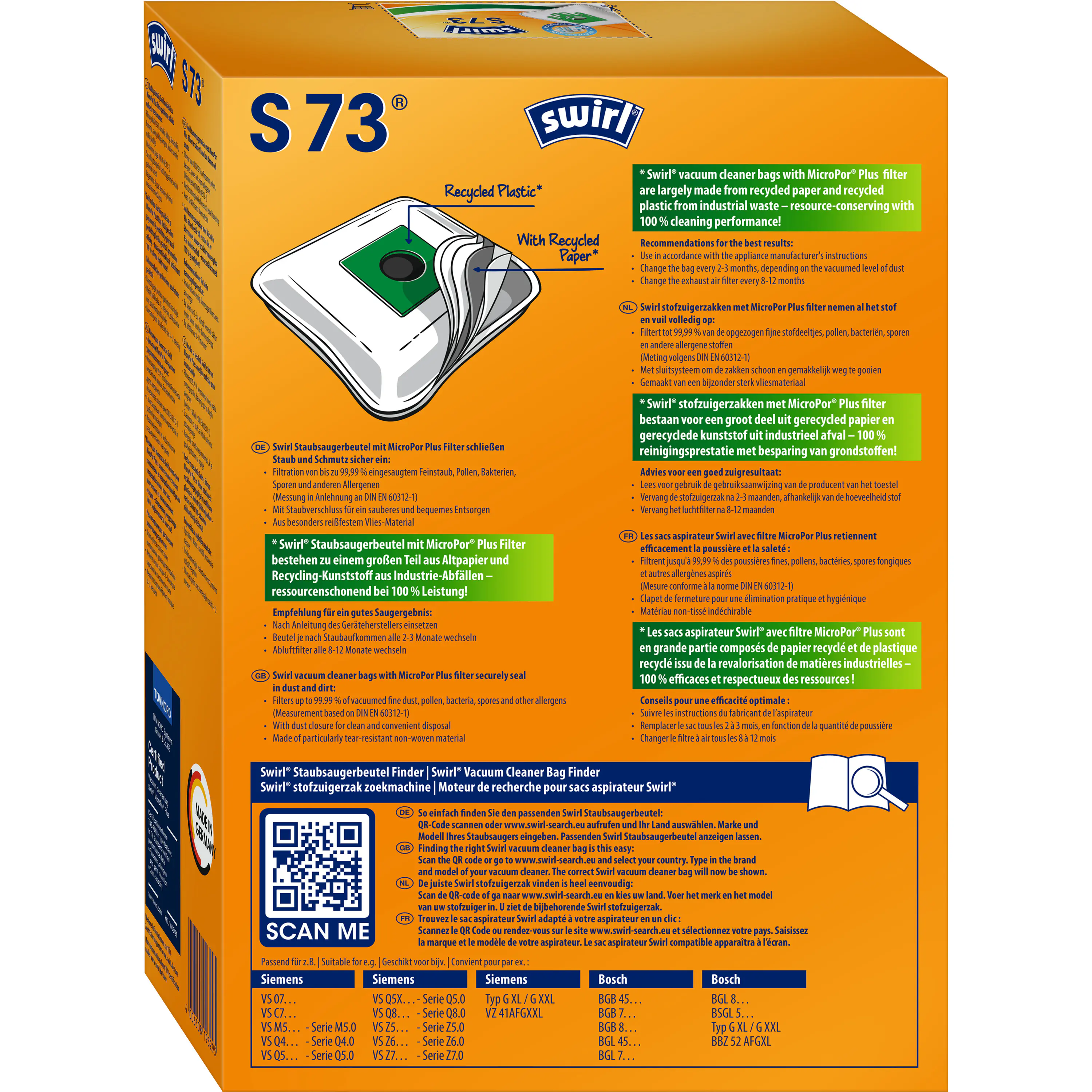 Swirl® S 73  MicroPor® Plus
