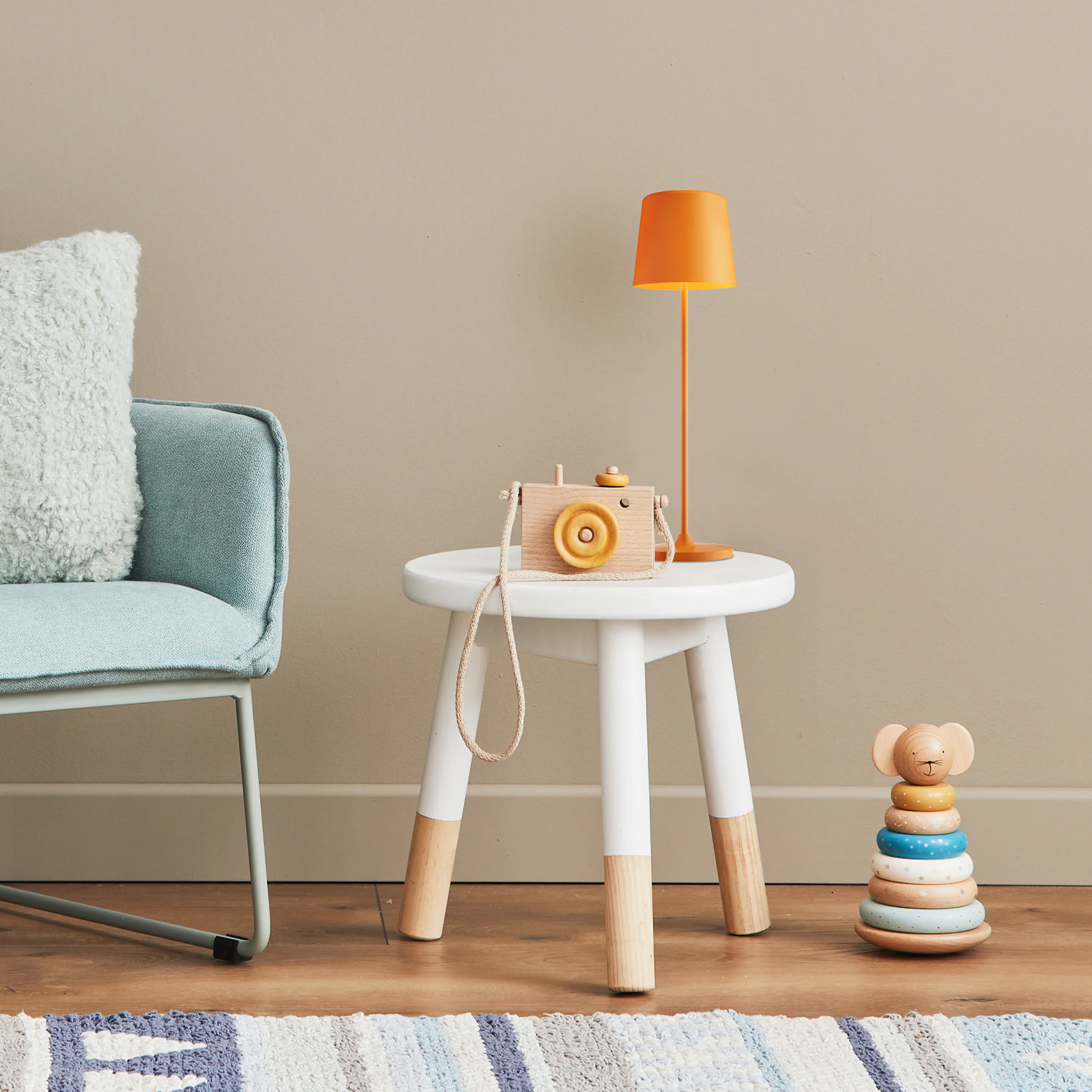 Brilliant LED Tischleuchte Kaami 2W 37 cm Metall orange matt warmweiß