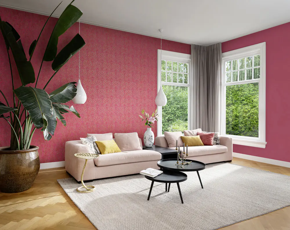 Rasch Vliestapete 746365 Pink-Dunkelpink Muster & Motive 10,05 m x 0,53 m